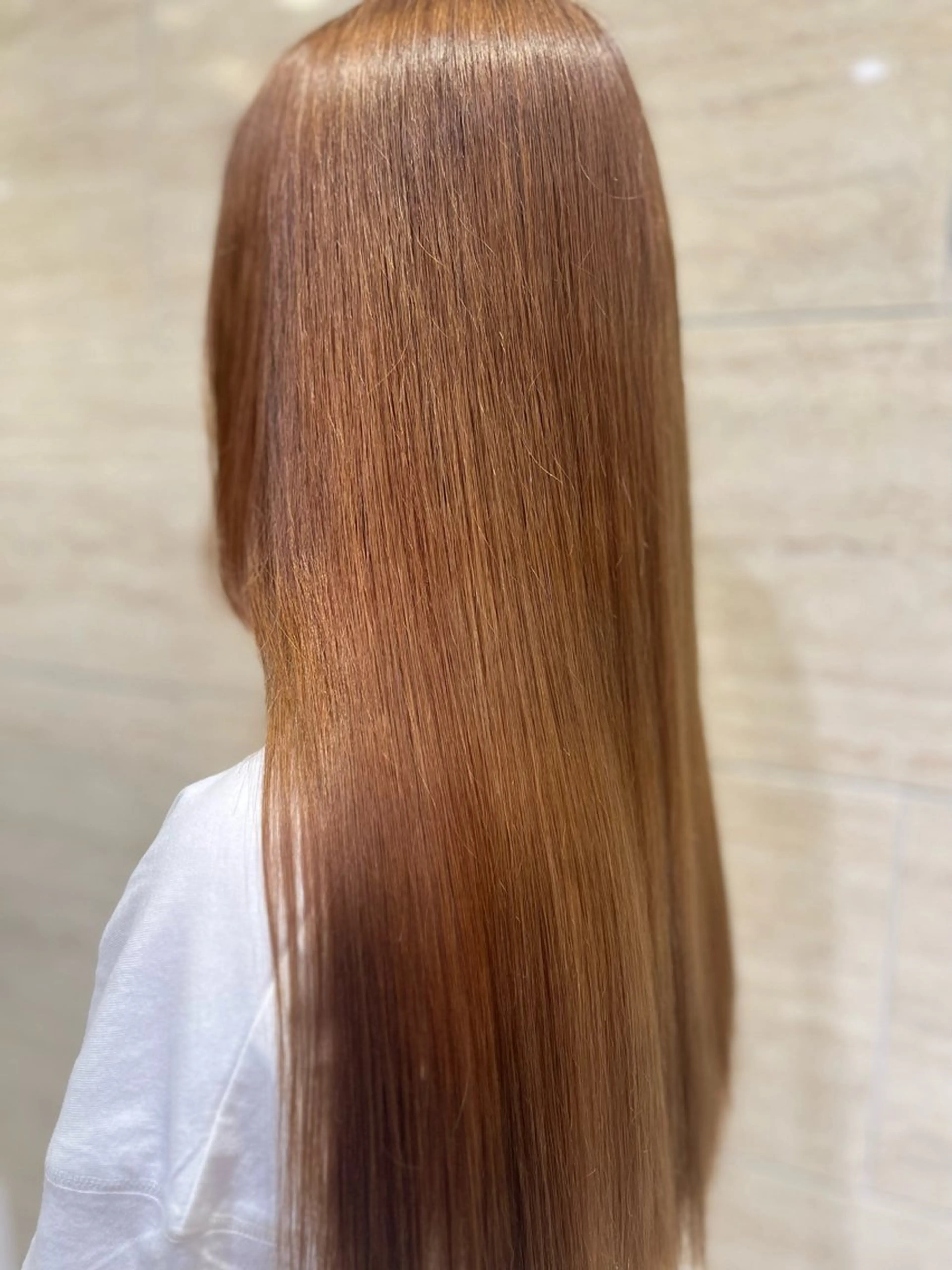 ロング カラー ベージュカラー ブリーチ オレンジ オレンジベージュ 河崎 祐矢のヘアスタイル