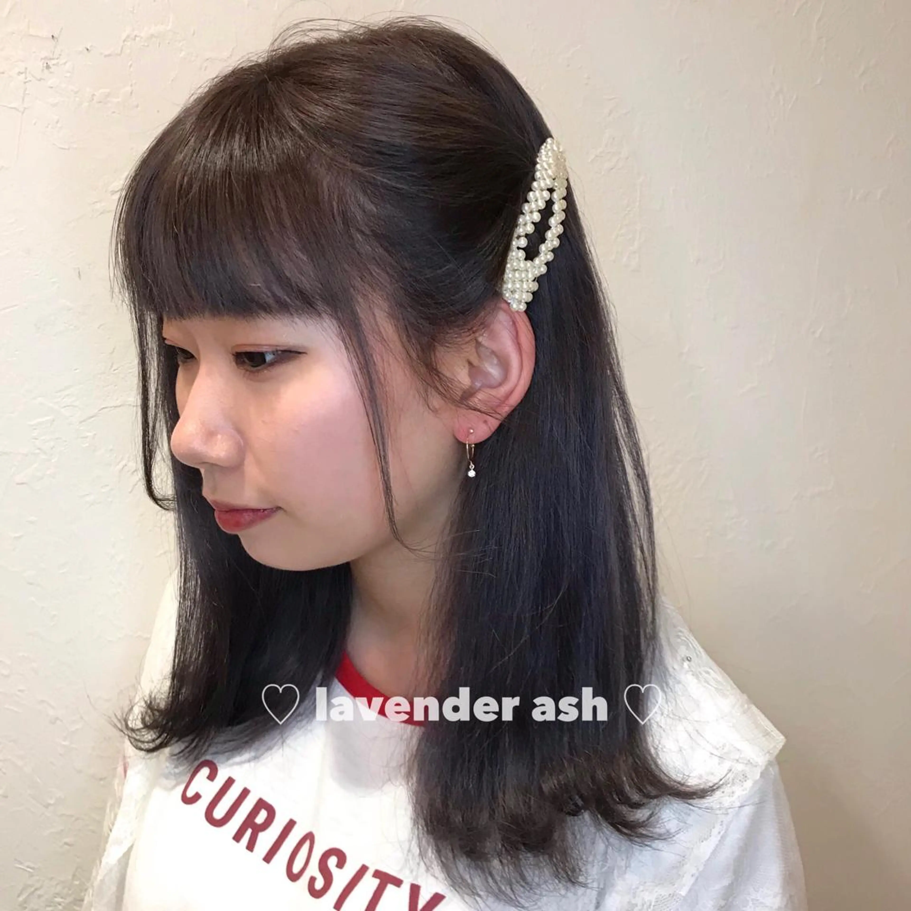 ミディアム ブリーチなしカラー ダブルカラーエクステのヘアスタイル