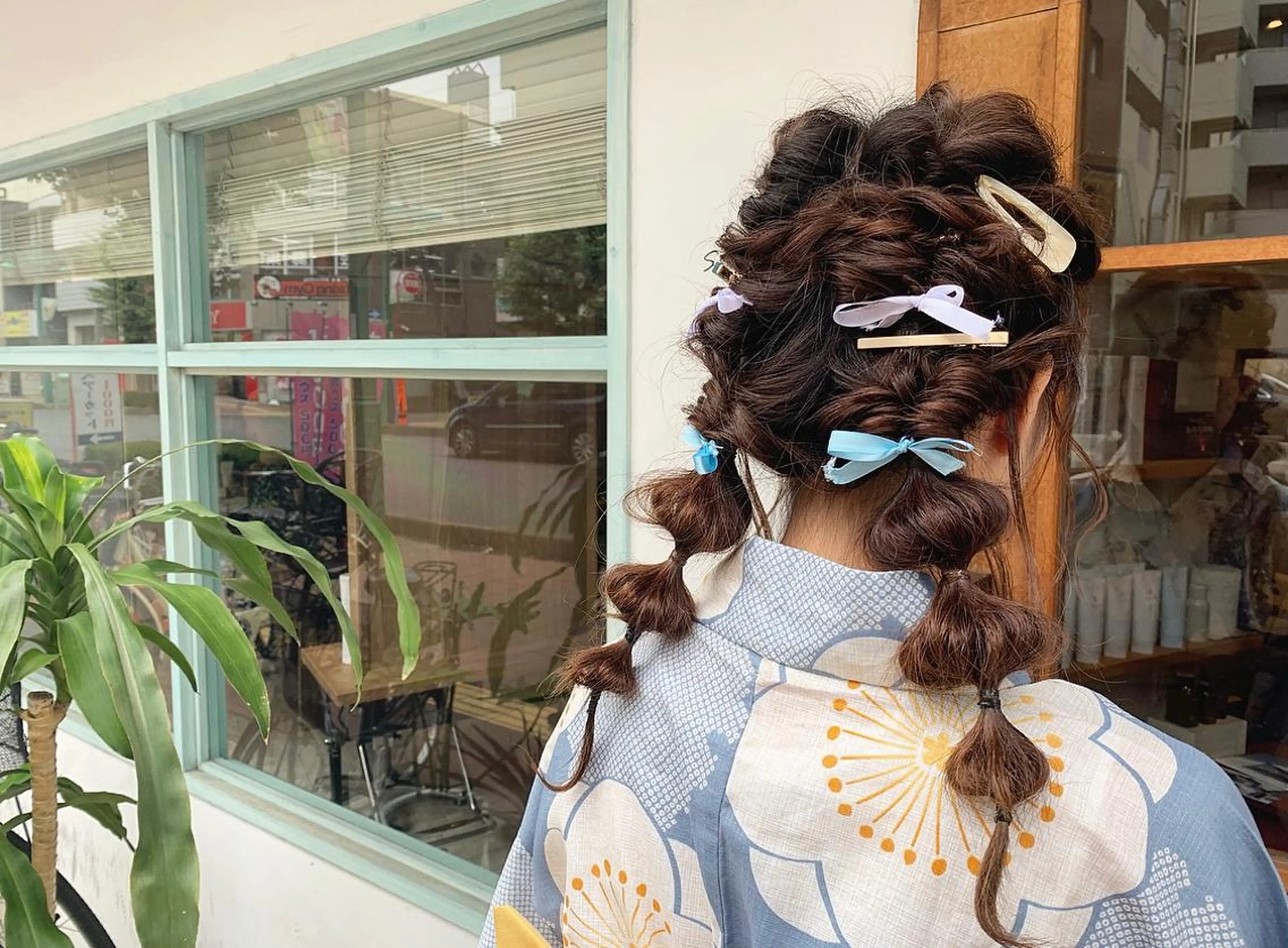 ロング ヘアアレンジ 浴衣 ヘアセット たかいわ みきのヘアスタイル