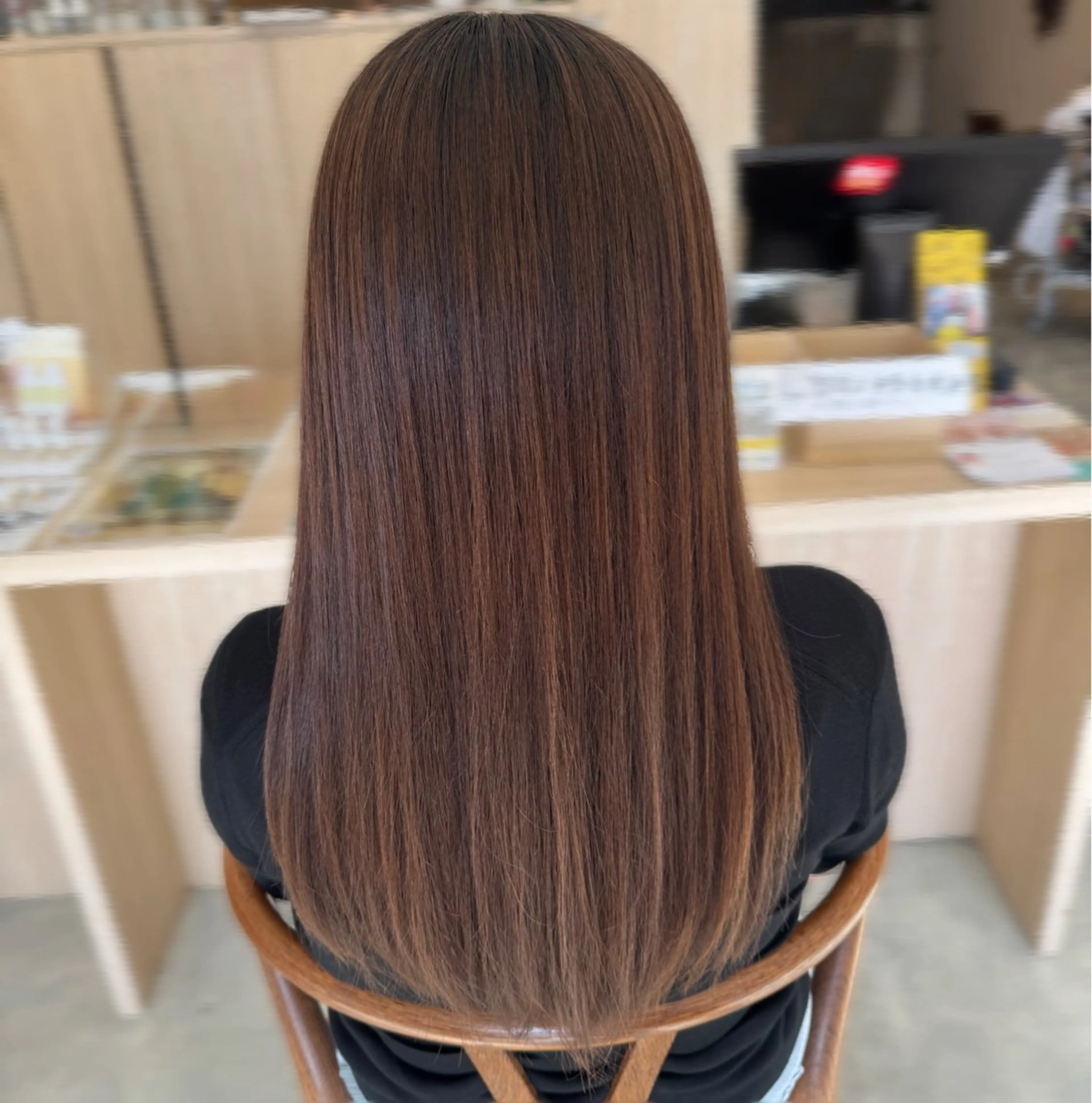 ロング カット 縮毛矯正 💖ASUKA 💜/透明感カラーのヘアスタイル