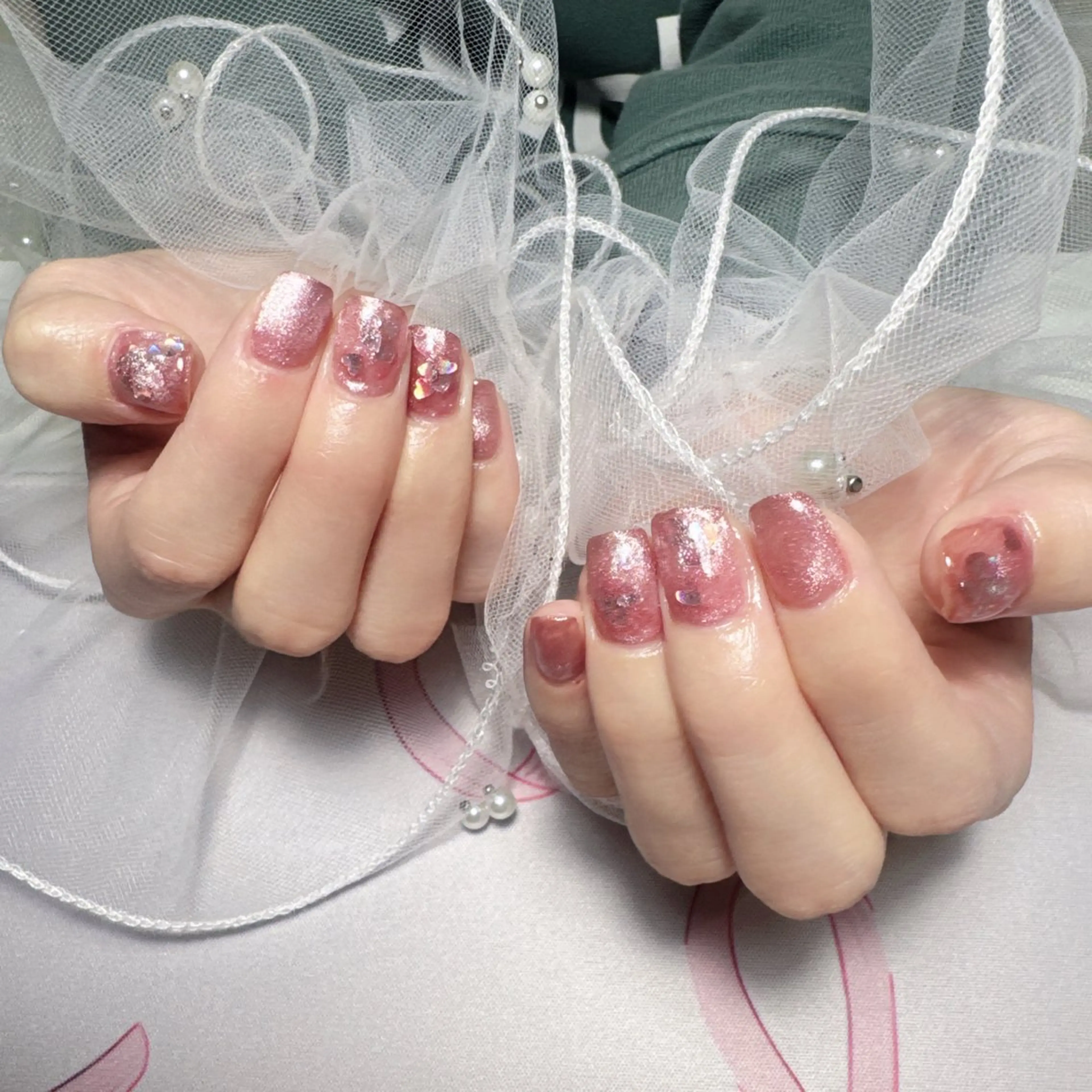 ネイル ハート マグネットネイル ハンドネイル on nail 尾張旭三郷店のネイルデザイン