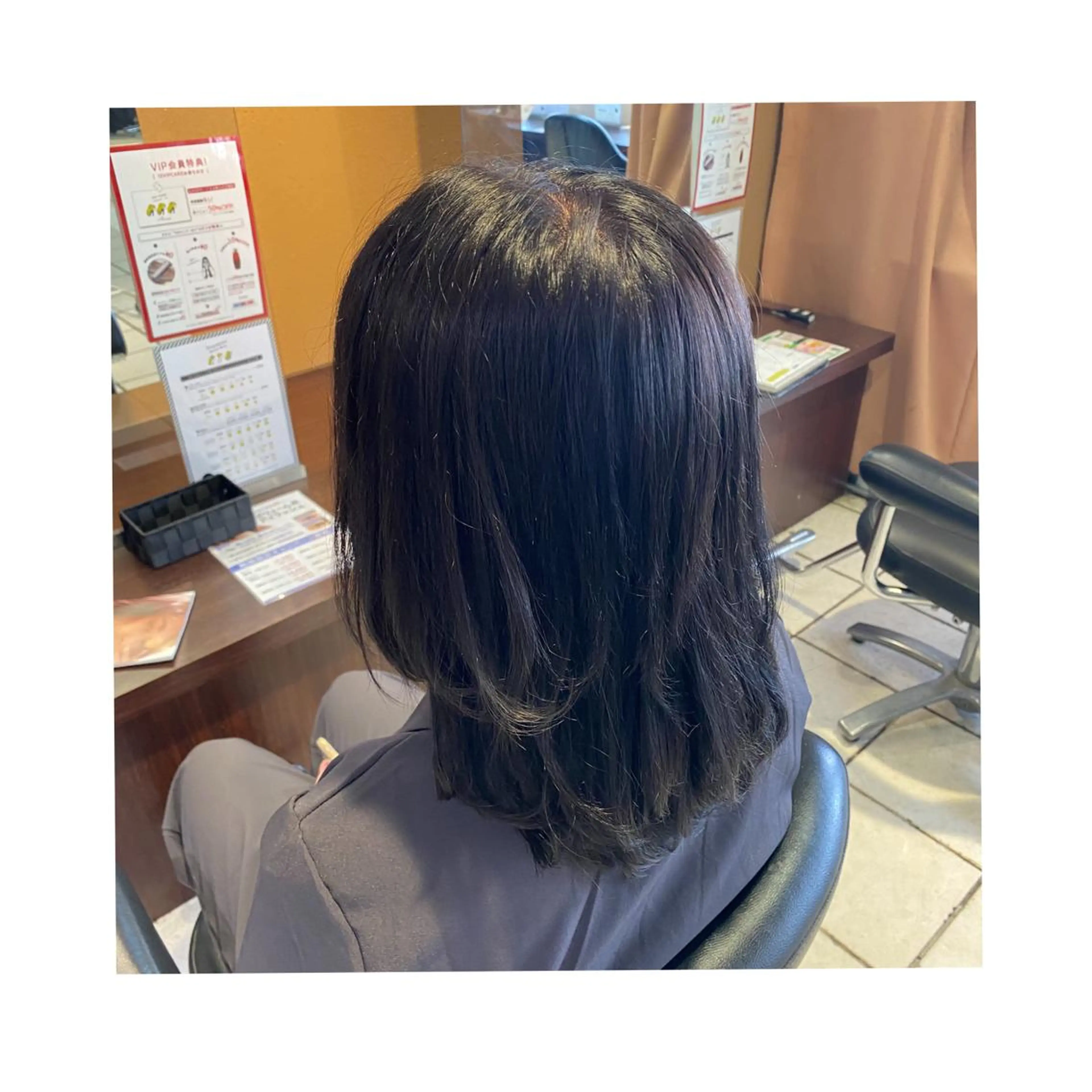 ミディアム カラー ブルーカラー ブルージュ Slap Dash 【スラップ ダッシュ】所属・髪質改善カラー 🧸かりん🎀‪のヘアスタイル