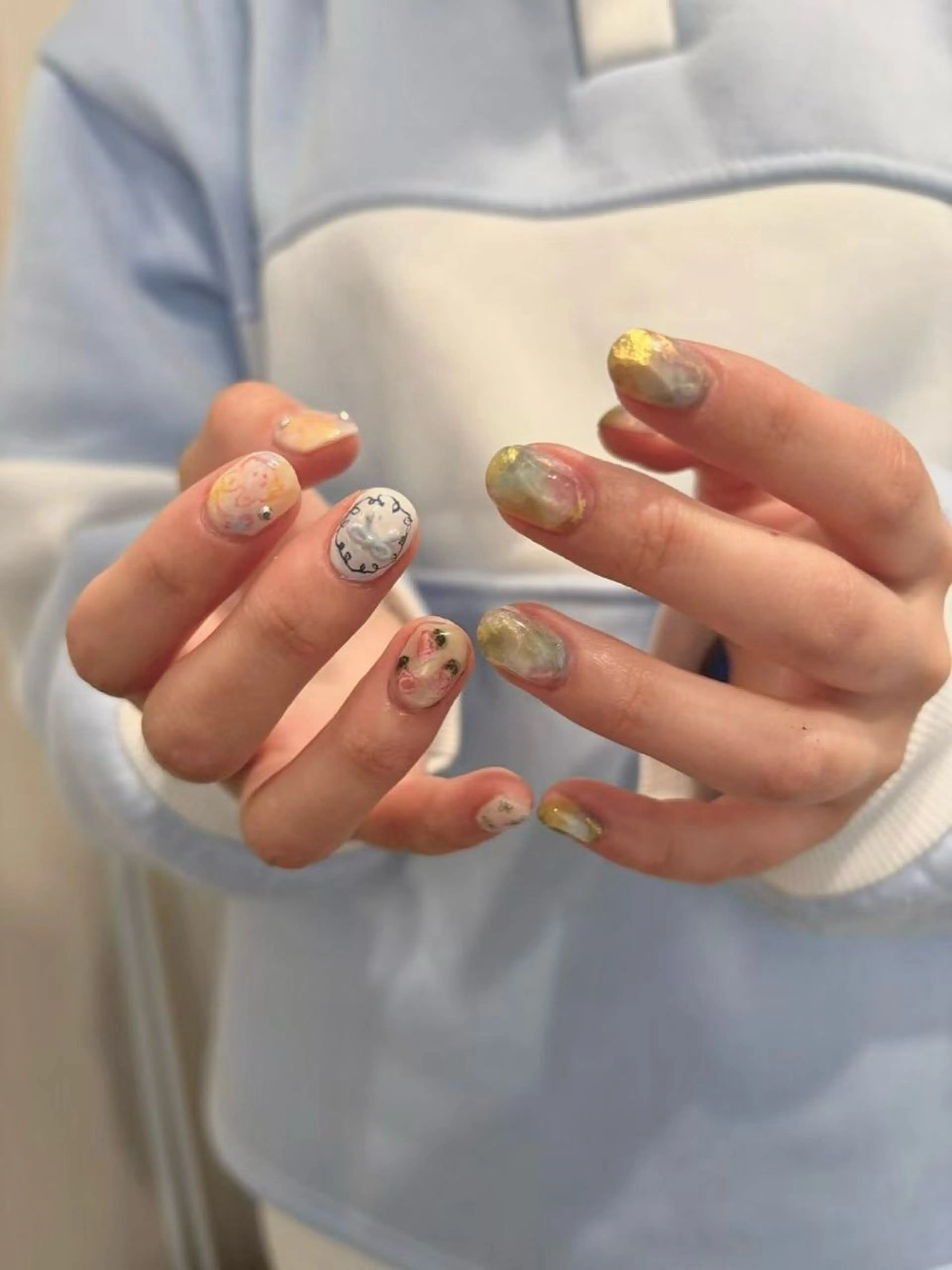 ネイル ハンドネイル 🎀フェイ フェイ🫧💗のネイルデザイン