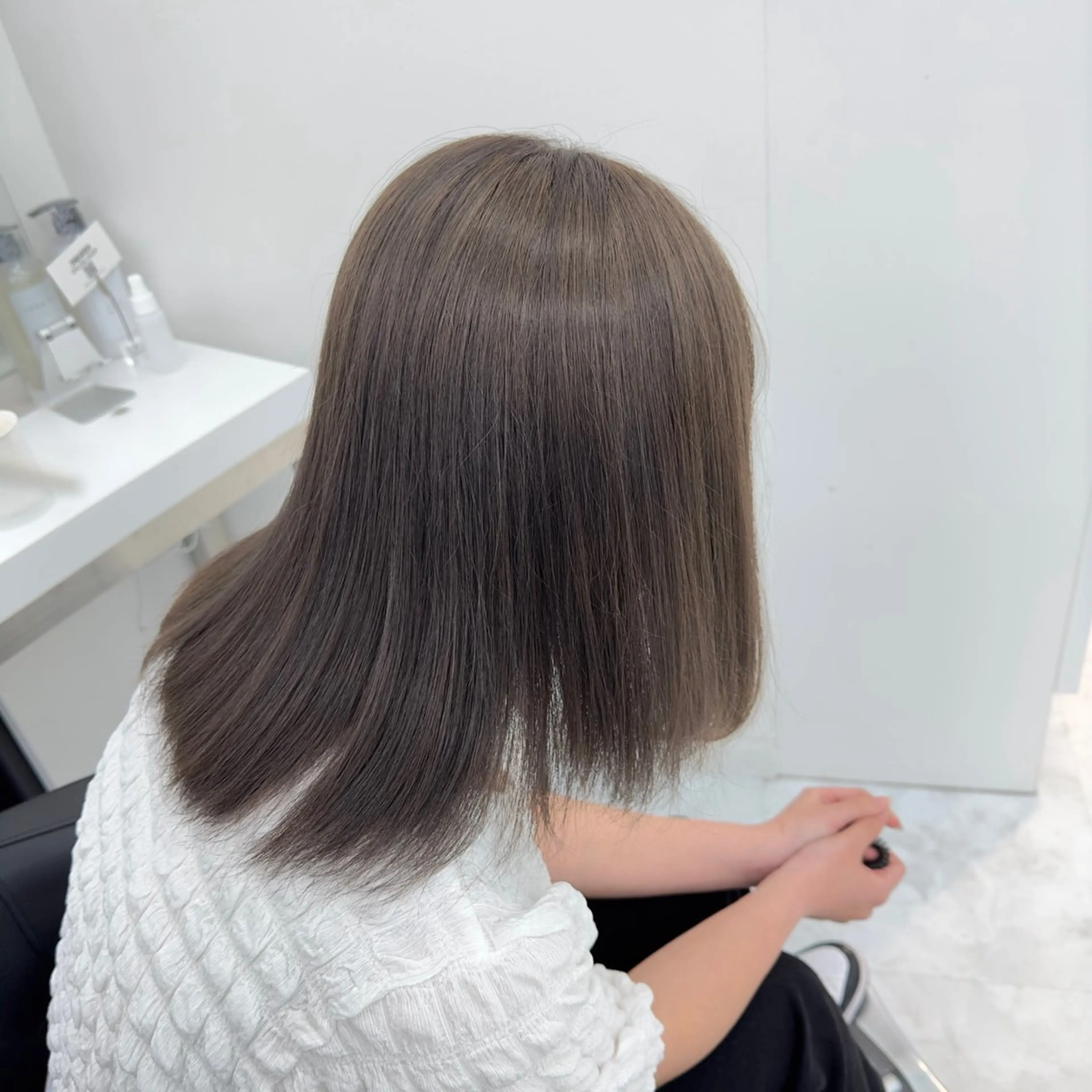 ミディアム カラー カット ヘアカラー トリートメント ヘアセット ダブルカラー 韓国ヘアKYONのヘアスタイル