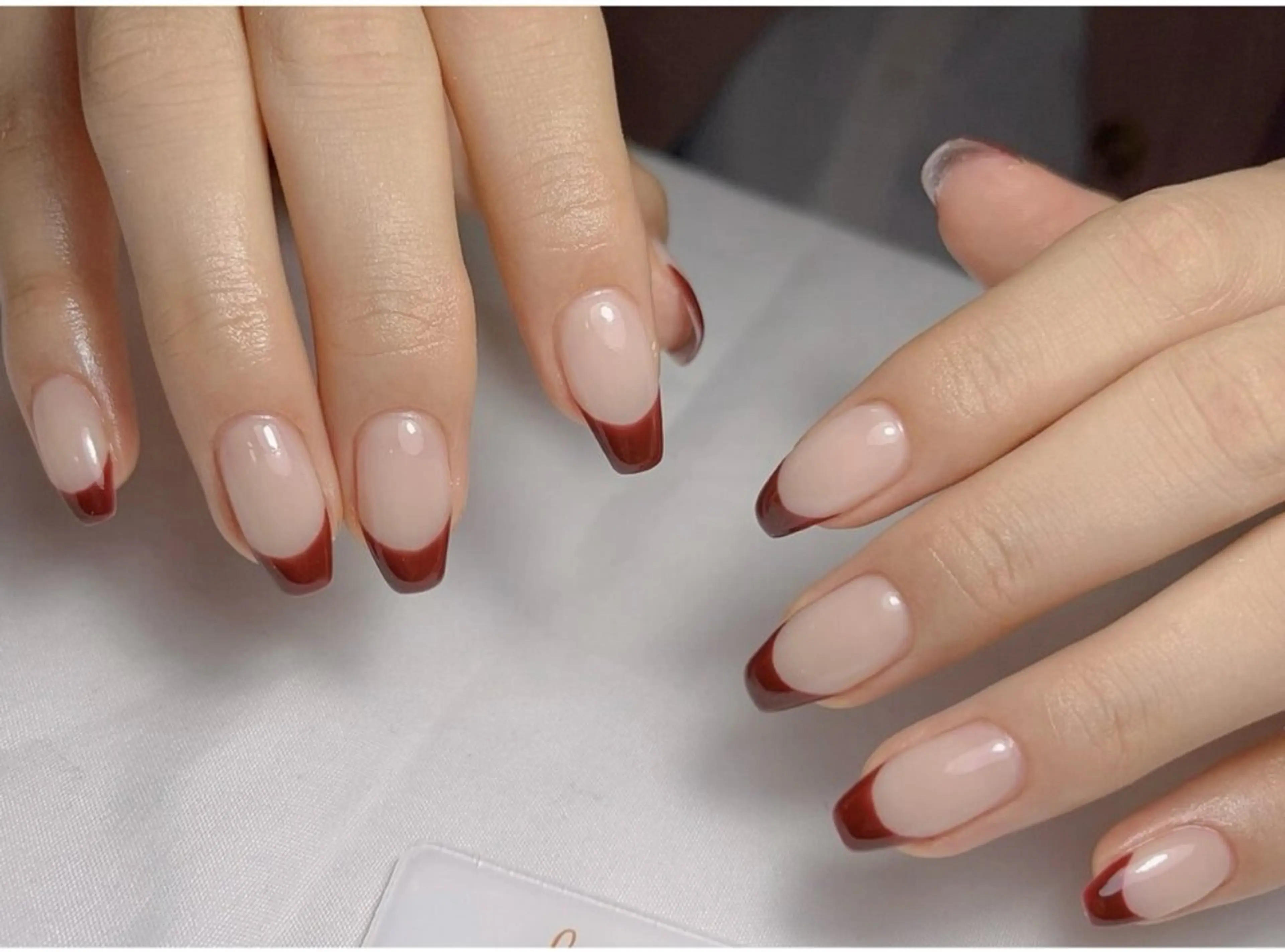ネイル アートネイル フレンチネイル ジェルネイル グラデーション 韓国ネイル ハンドネイル Nail Salon ワンダフルのネイルデザイン