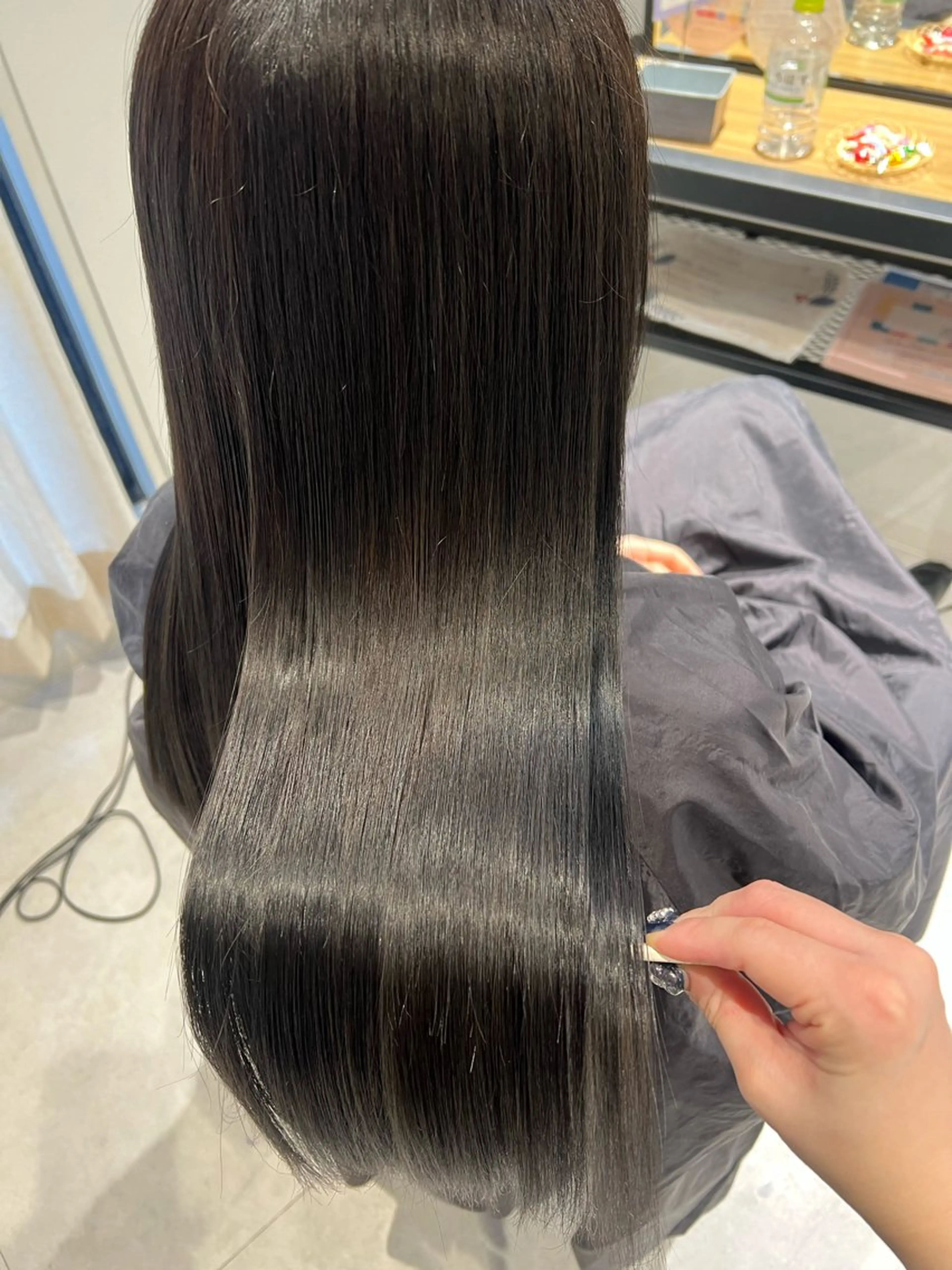 ロング カラー 透明感カラー グレージュ 髪質改善 ヘアカラー トリートメント 梅田/顔周りカット /ボブ/RINKAのヘアスタイル