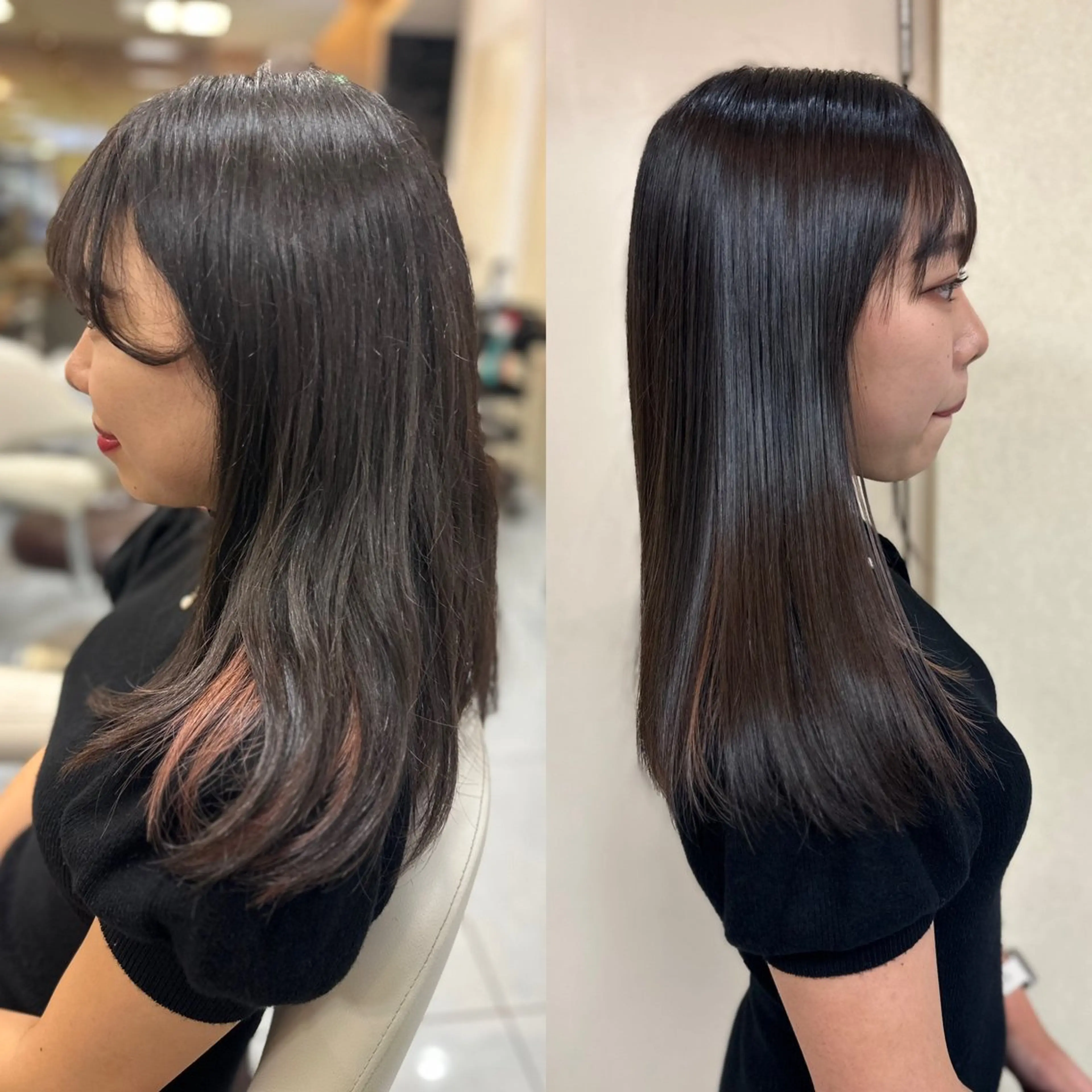 ロング パーマ 縮毛矯正 トリートメント 髪質改善🍏縮毛矯正 /ブリーチ矯正岡部のヘアスタイル