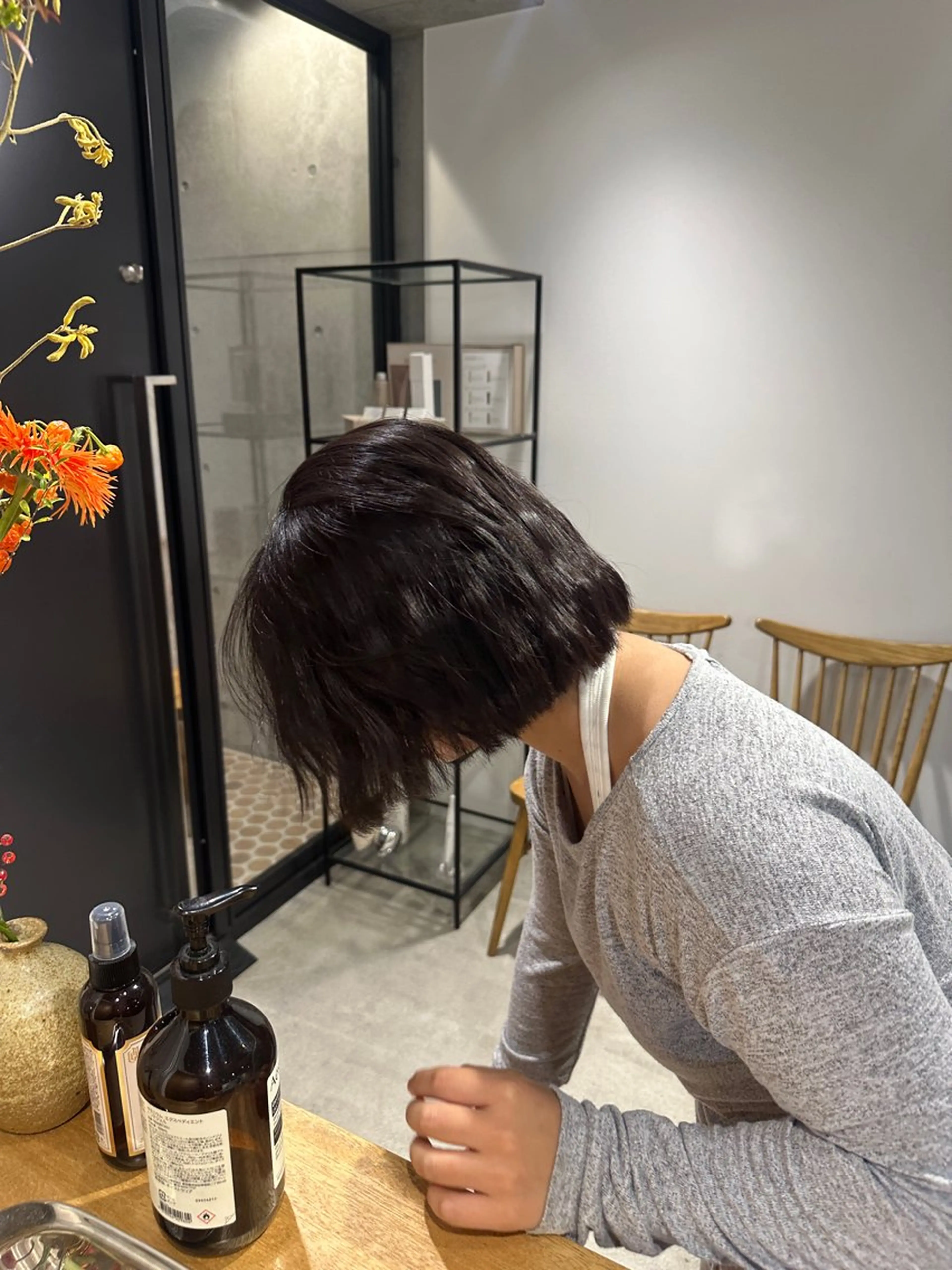 ミディアム カラー ヘアカラー トリートメント 中里　凜 /自由が丘のヘアスタイル