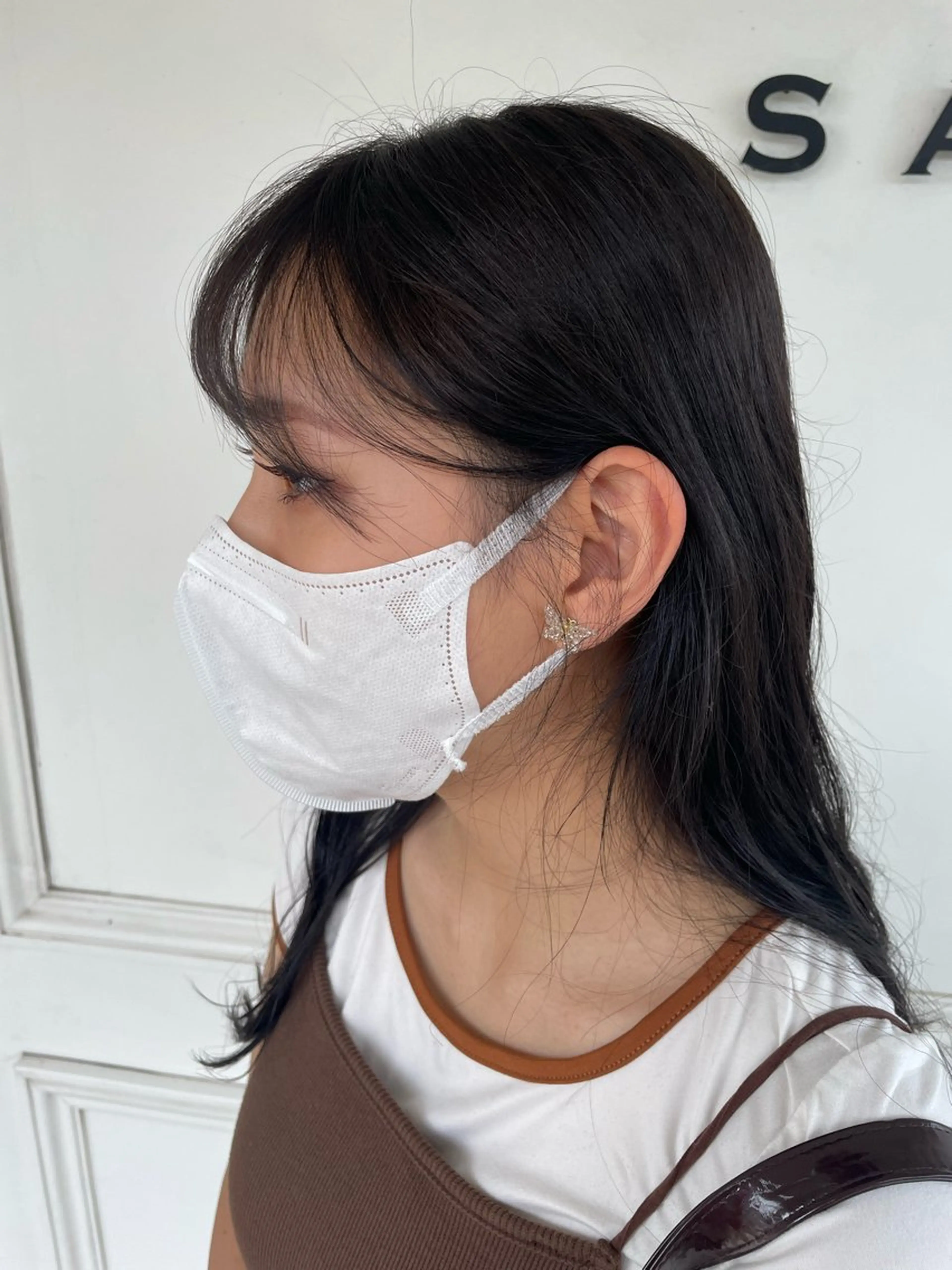 ミディアム カラー ヘアカラー 長岡 香澄のヘアスタイル