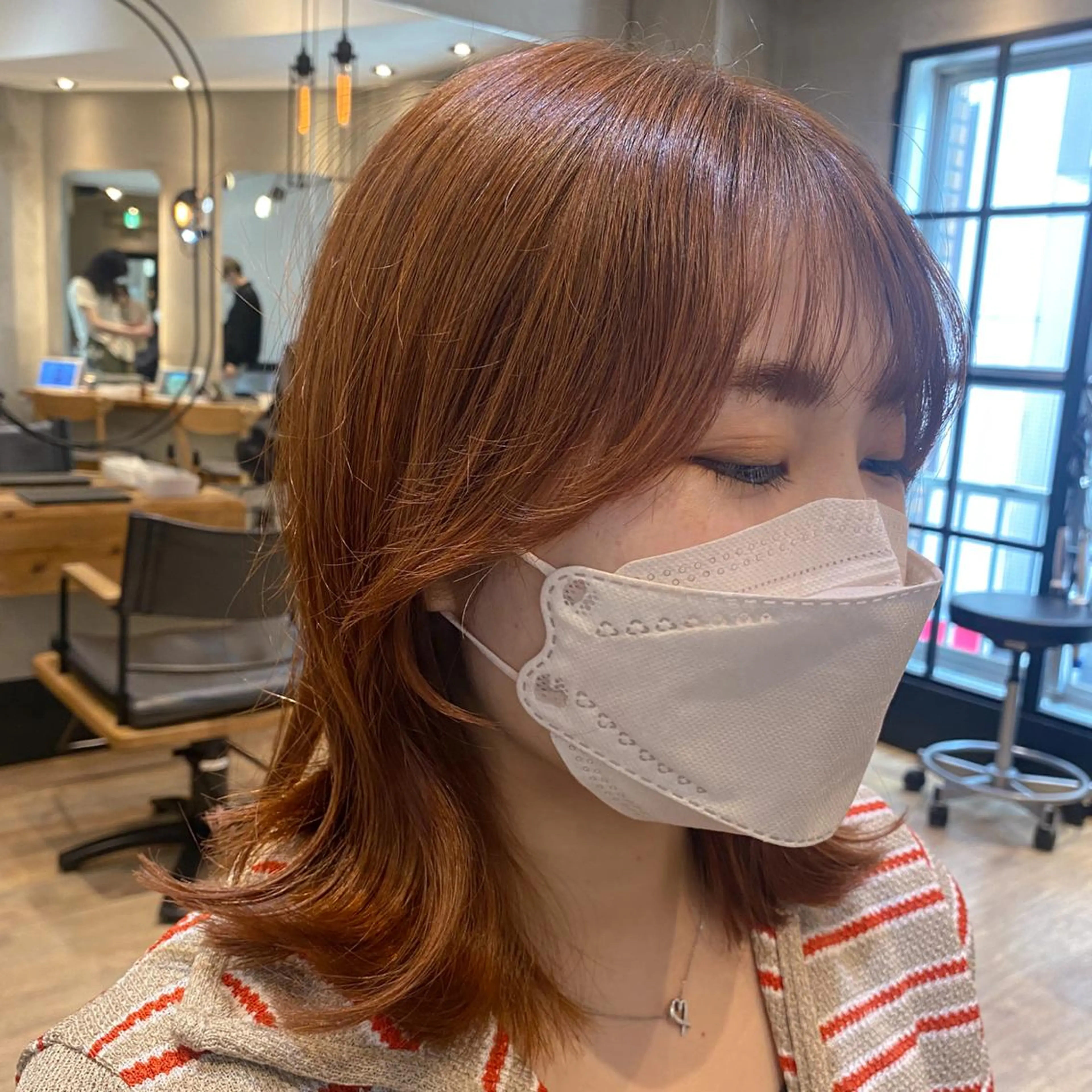 セミロング ヘアカラー トリートメント 顔周りcut・ご相談 ＝新宿しずく🇰🇷のヘアスタイル