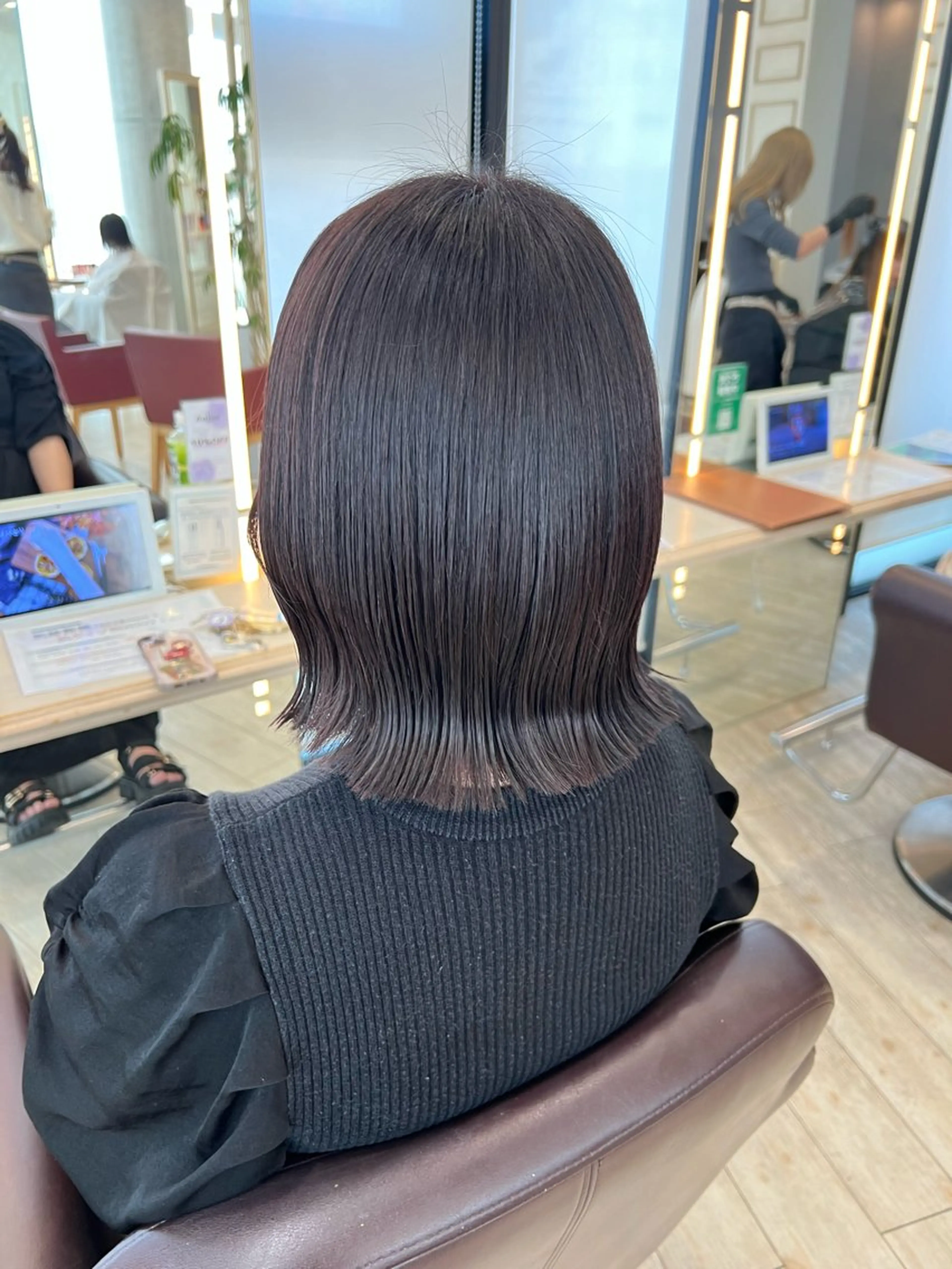ミディアム ボブ くびれヘア SALOWIN川崎WEST店所属・🌷川崎/アレンジ/ 暖色ボブ/コトネ🌷のヘアスタイル