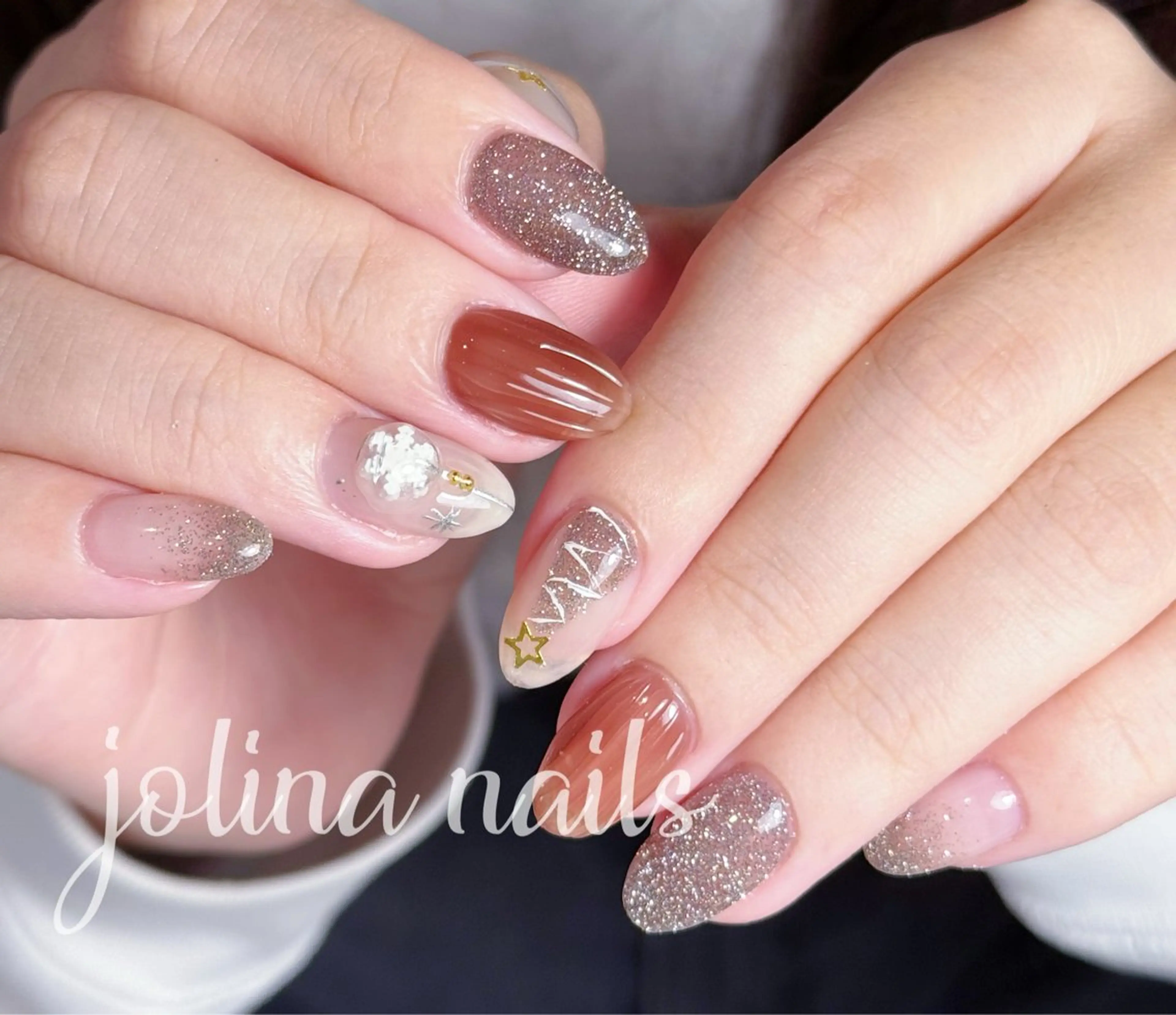 ネイル 冬ネイル クリスマス jolina nails鶴見店のネイルデザイン