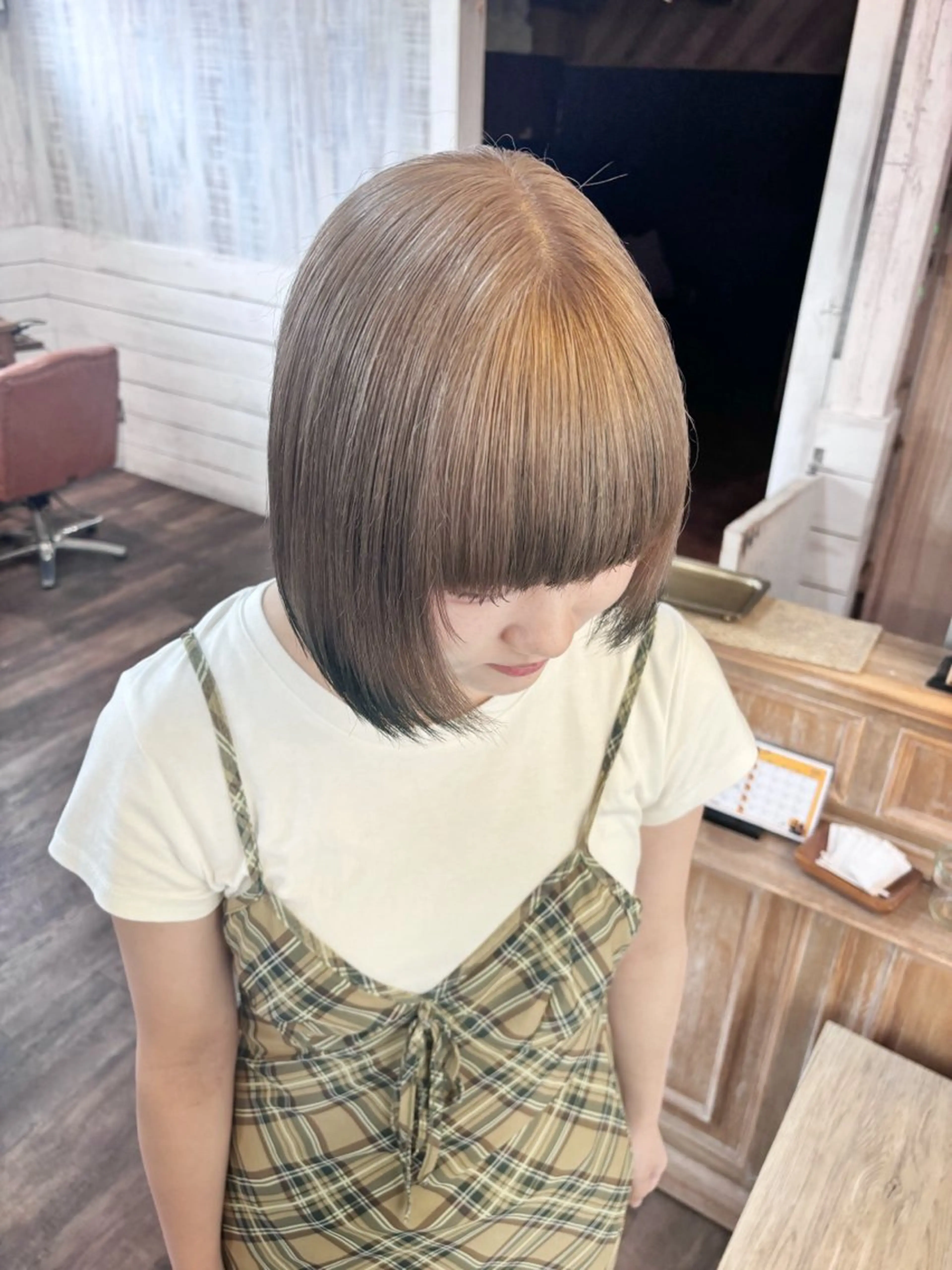 ショート ボブ ブリーチなし透明感 カラー✳︎ayaneのヘアスタイル