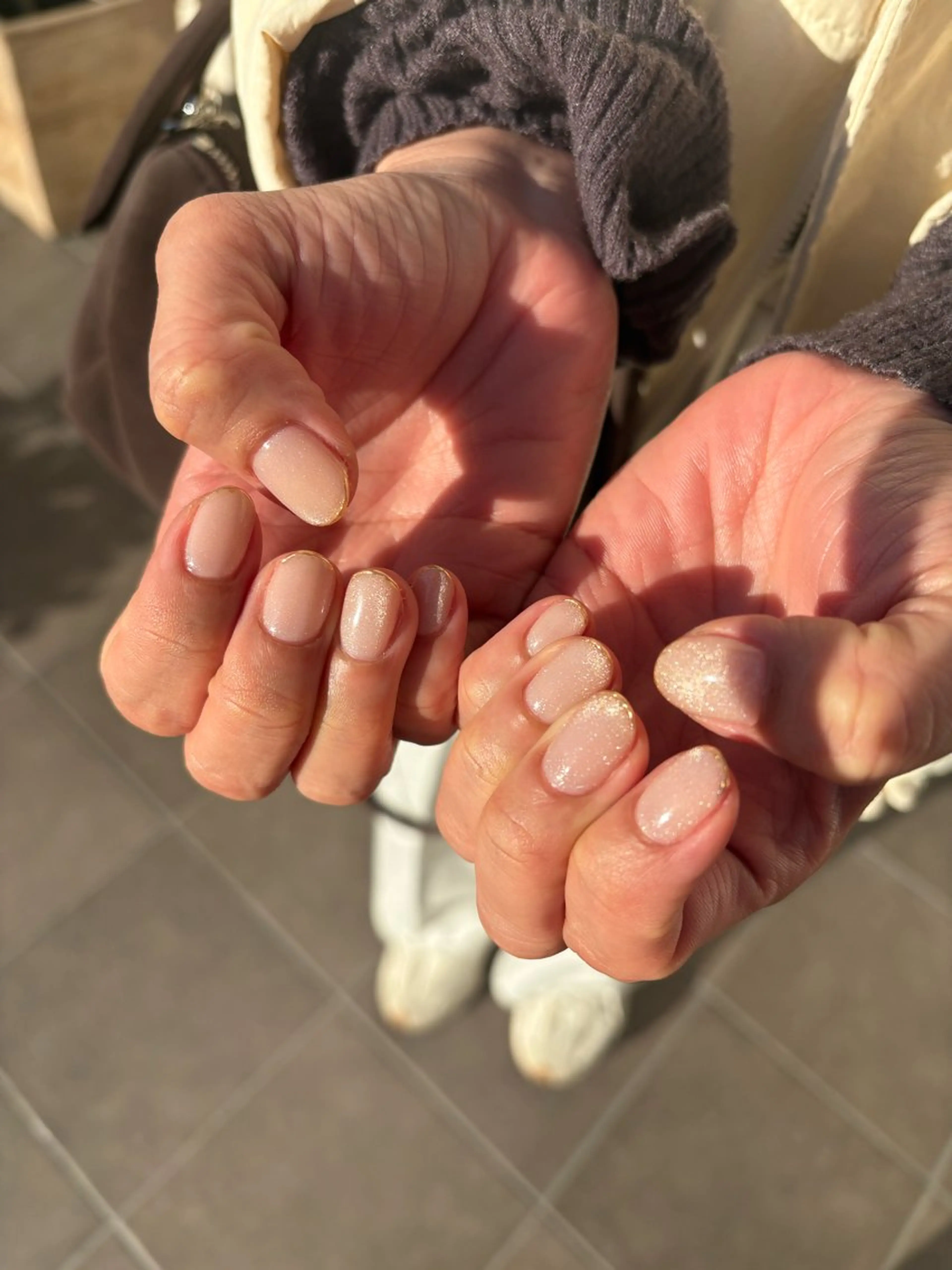 ネイル フレンチネイル ミラーネイル atelier7. yukiのネイルデザイン