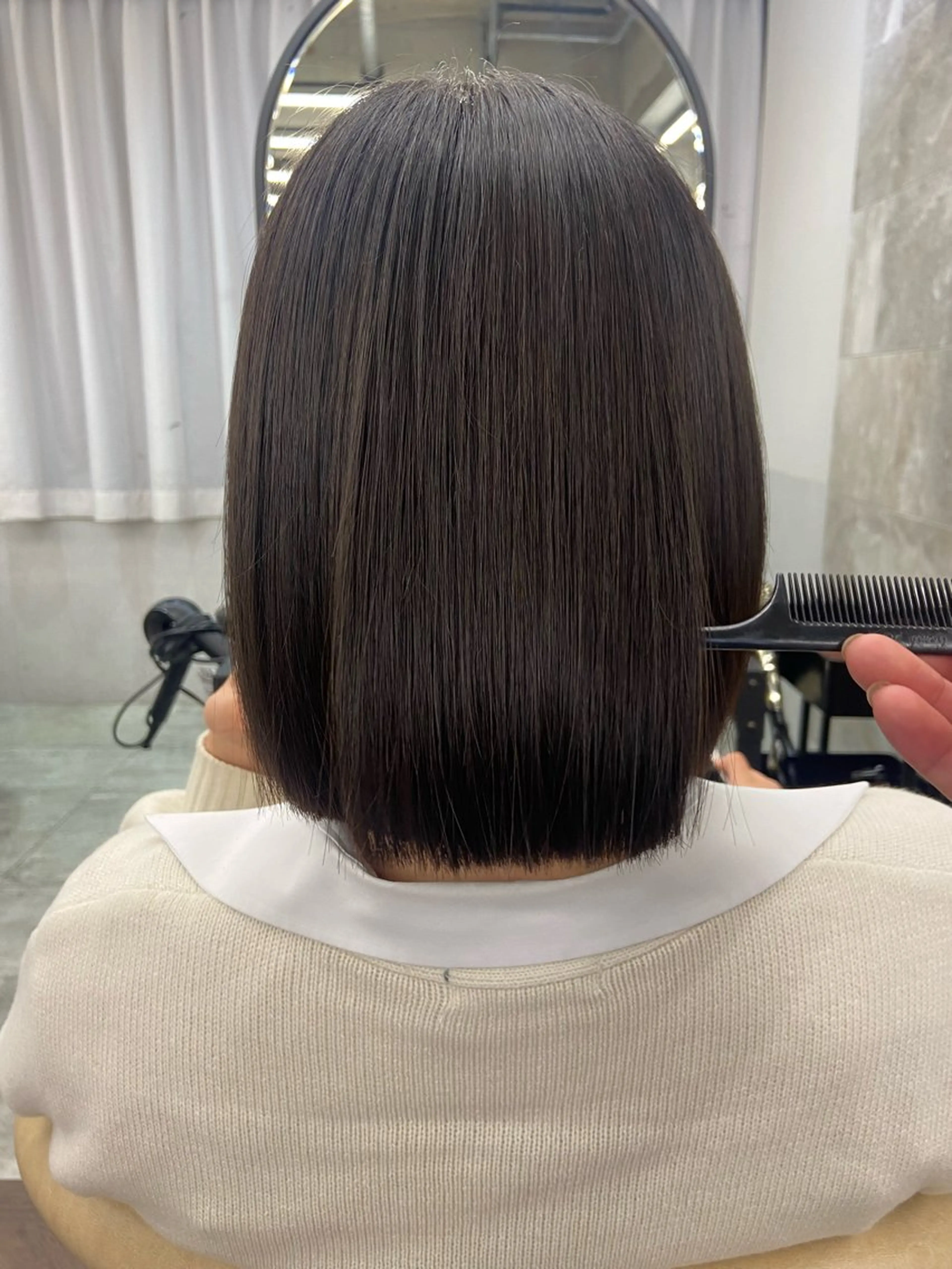 ミディアム ボブ 縮毛矯正 sand横浜所属・今だけ無料横浜 カット特化/徹平のヘアスタイル