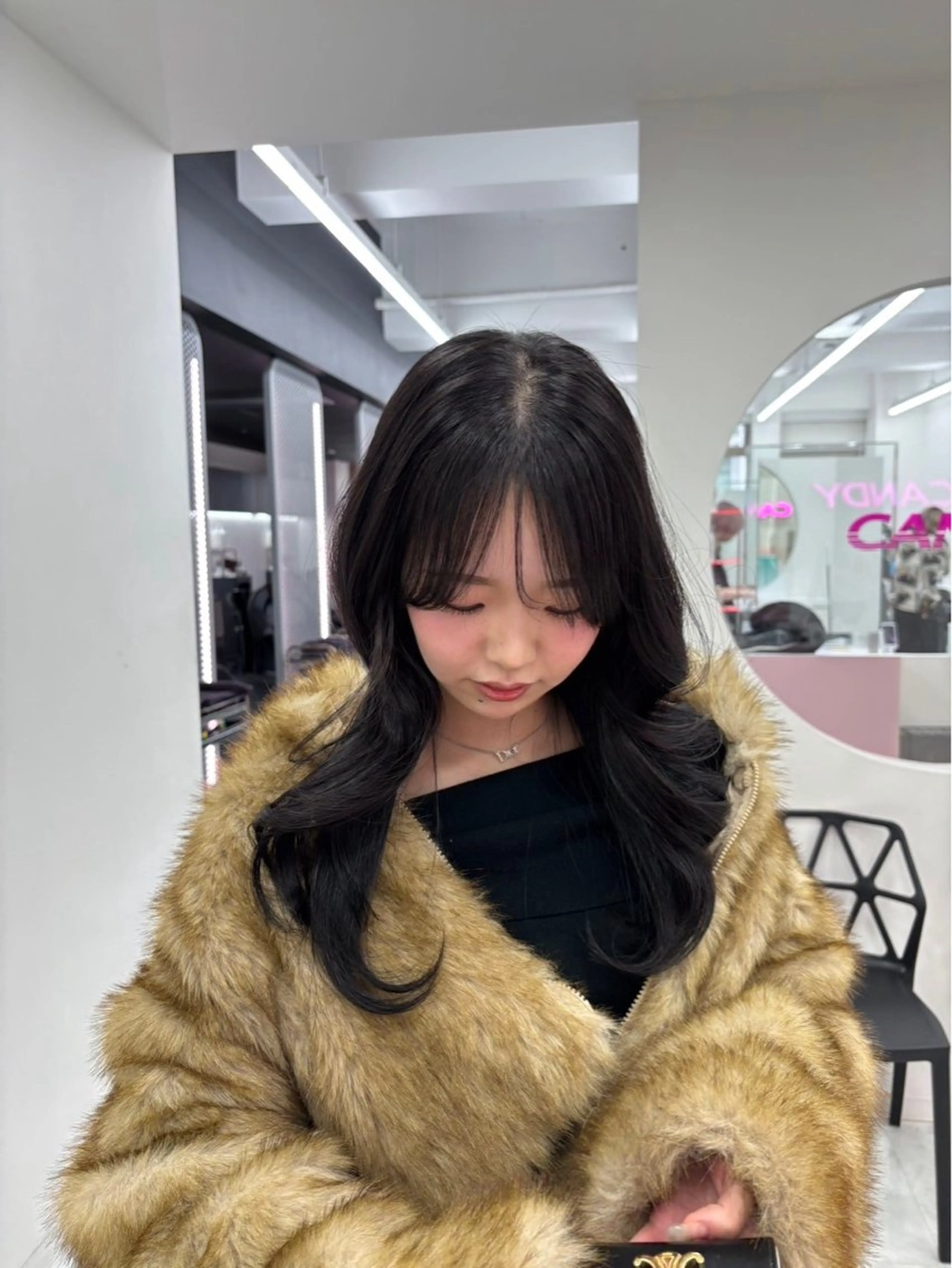 セミロング 表参道ハッシュカット レイヤー/リノンのヘアスタイル