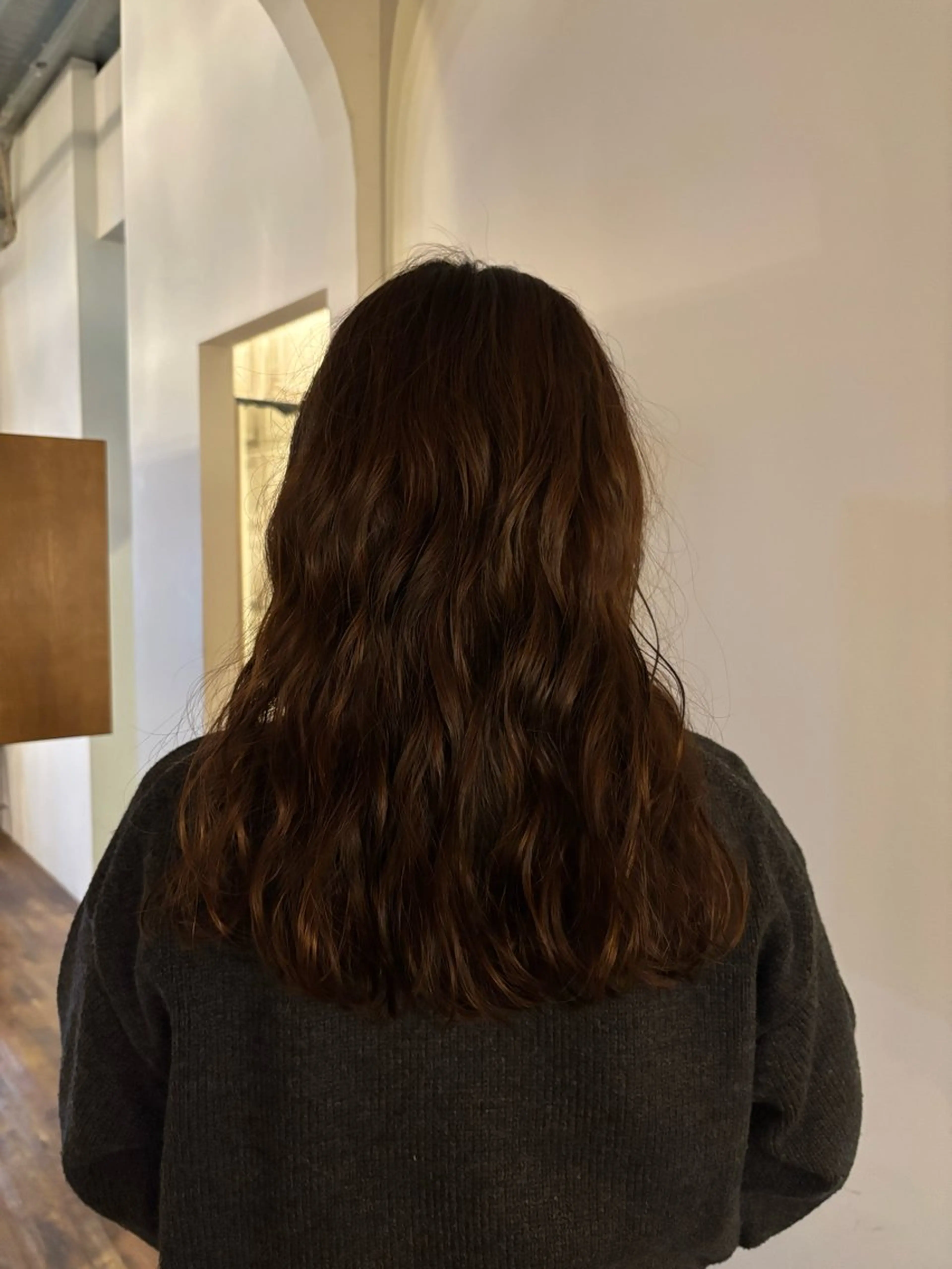ロング パーマ ウシロダ メグミのヘアスタイル