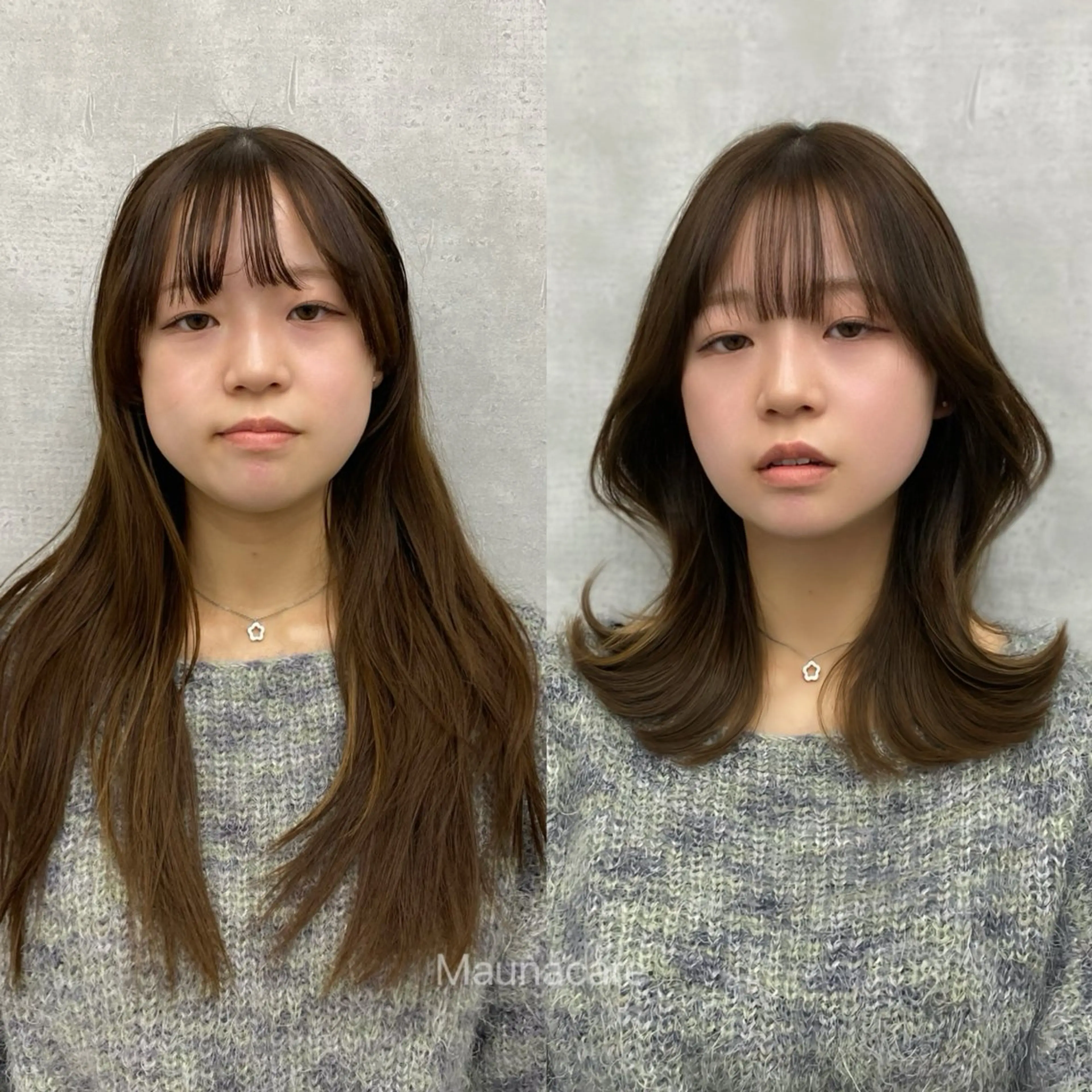 ミディアム カラー くびれヘア 韓国風ヘア レイヤー/艶カラー /韓国ヘア/高松のヘアスタイル