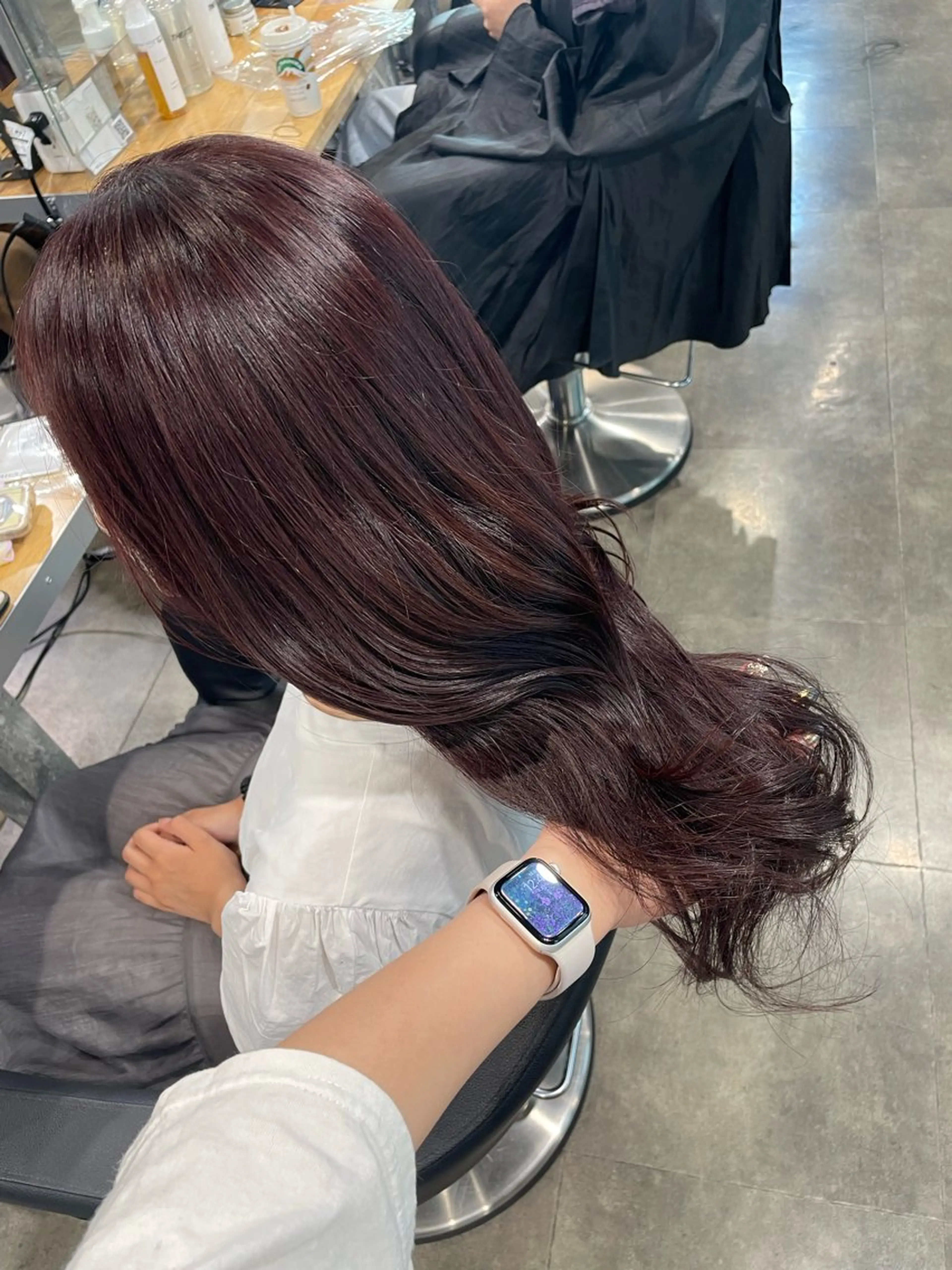 ロング カラー カット ヘアカラー トリートメント ヘッドスパ ヘアセット ハイトーンブロンド 横浜💞ミオのヘアスタイル