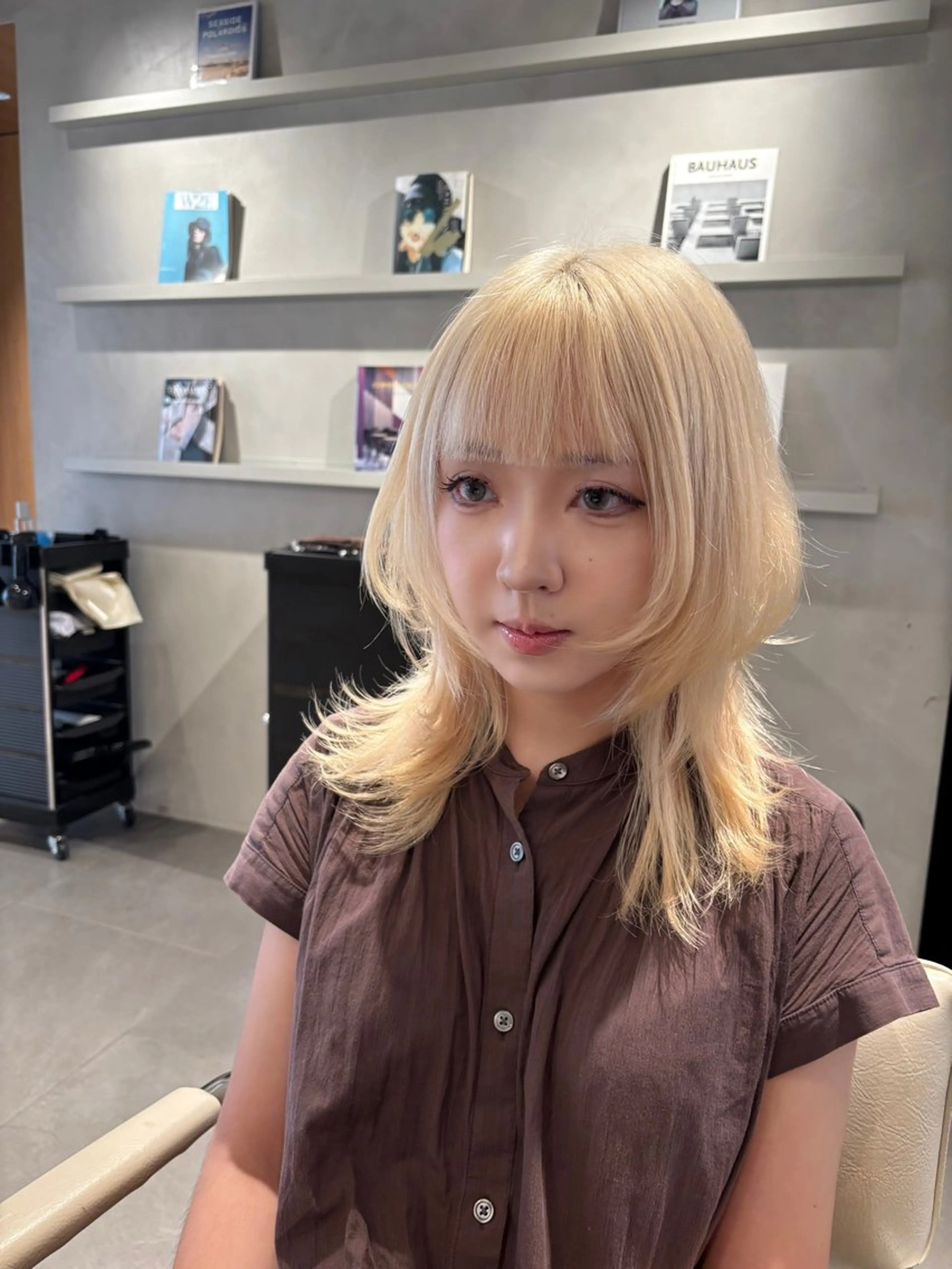 ロング カラー カット ヘアカラー トリートメント ハイトーン/ レイヤーカットyuiのヘアスタイル