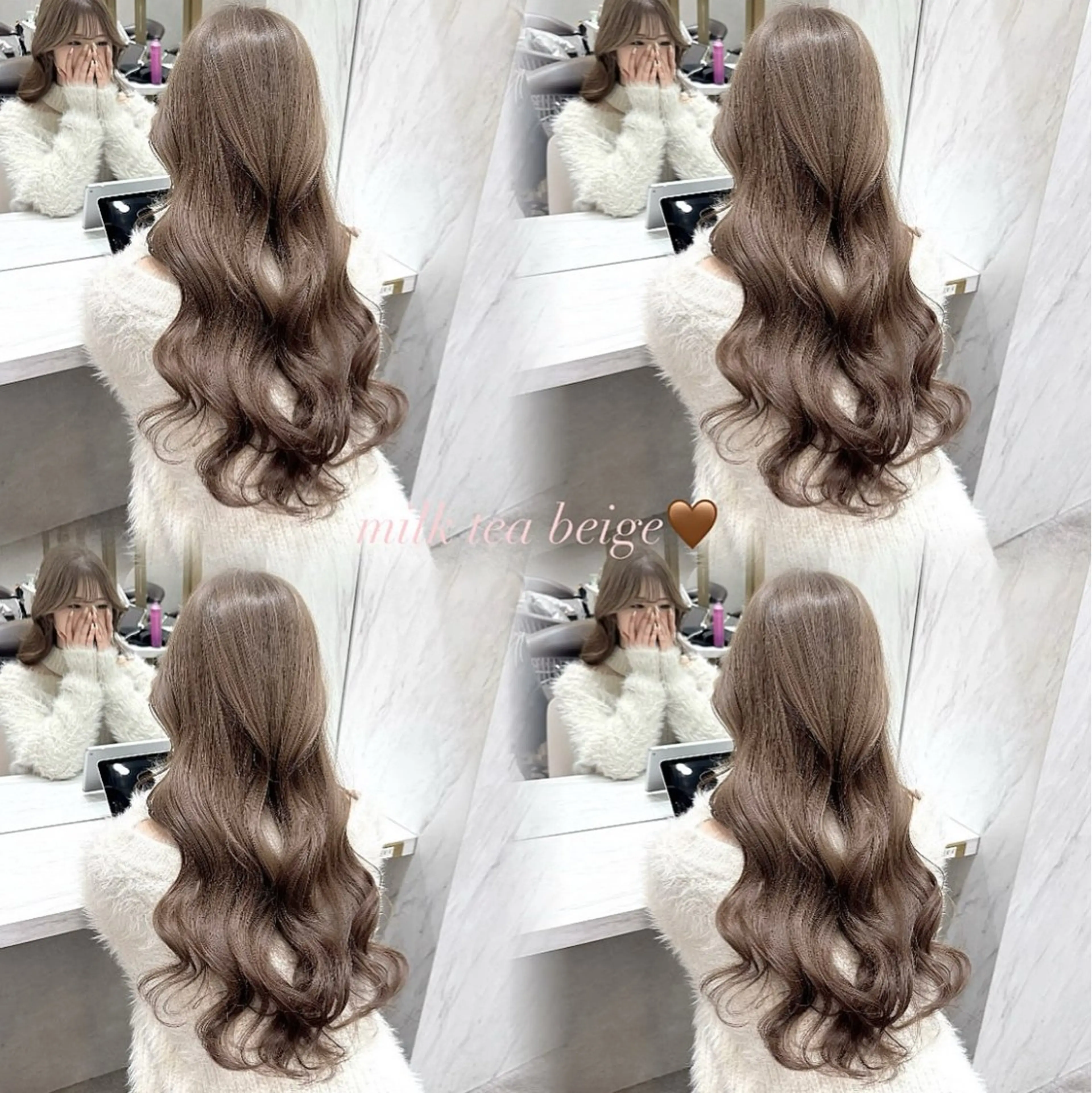 ロング 縮毛矯正 ヘアカラー 璃 音のヘアスタイル