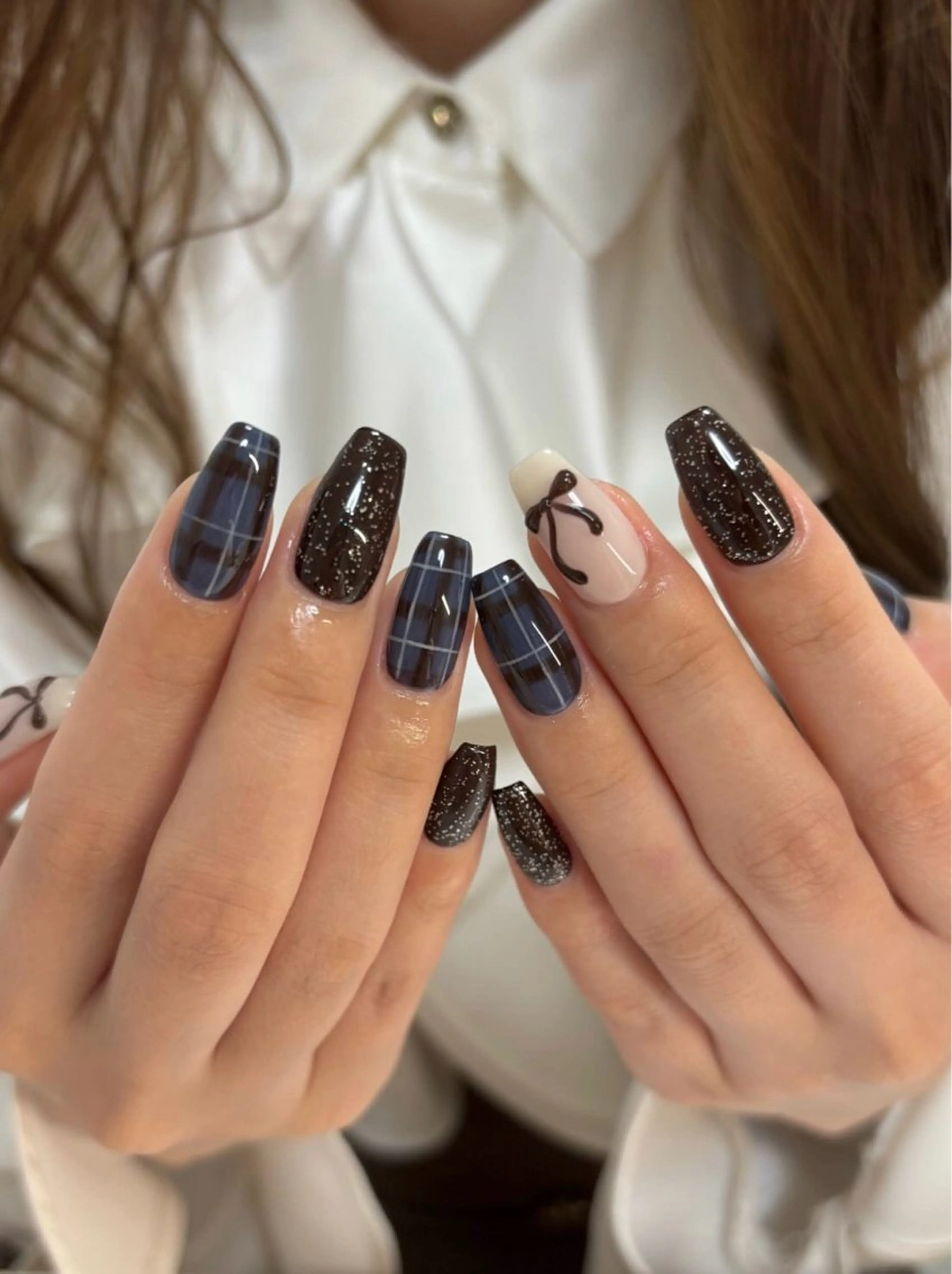 ネイル 韓国ネイル 持ち込み ニュアンスネイル ネイルチップ 冬ネイル ハンドネイル JENNY ANA.CHUOのネイルデザイン