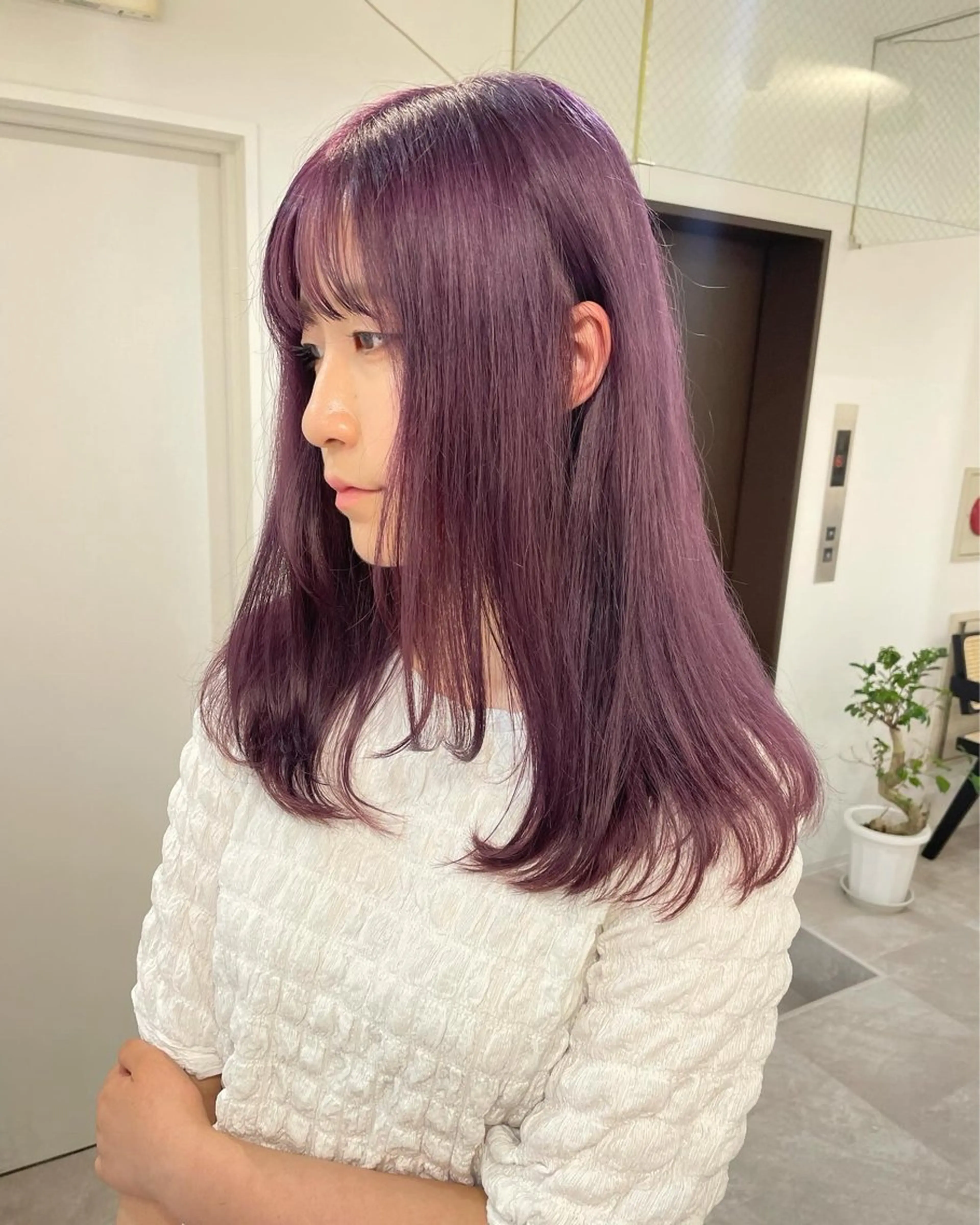 ロング カラー ラベンダーカラー ピンクカラー ピンクラベンダー ダブルカラーVia/ airi♡のヘアスタイル