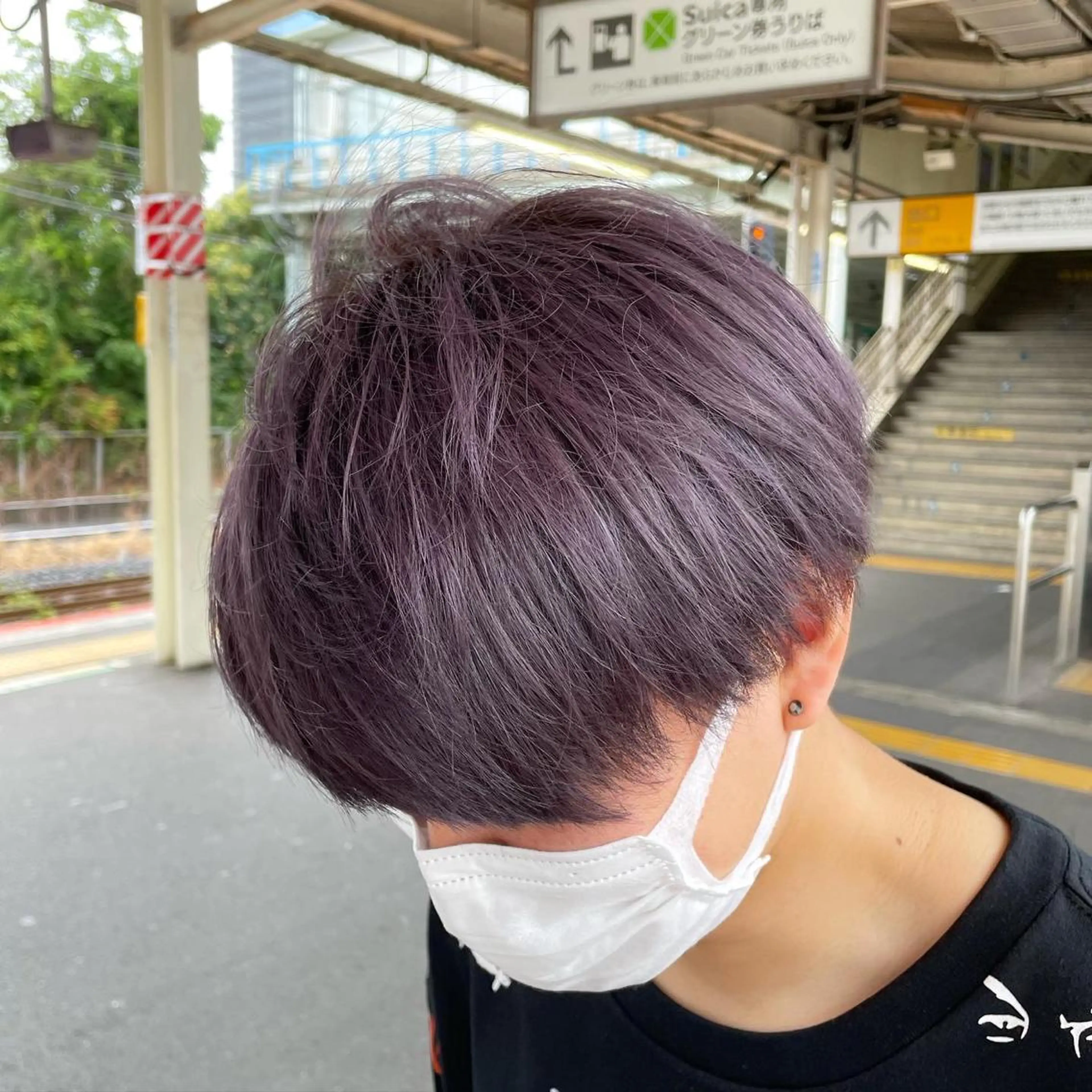 ショート カラー メンズ パープルカラー HAIR CALM 鹿島田店所属・✄‬齋藤 なな✄のヘアスタイル