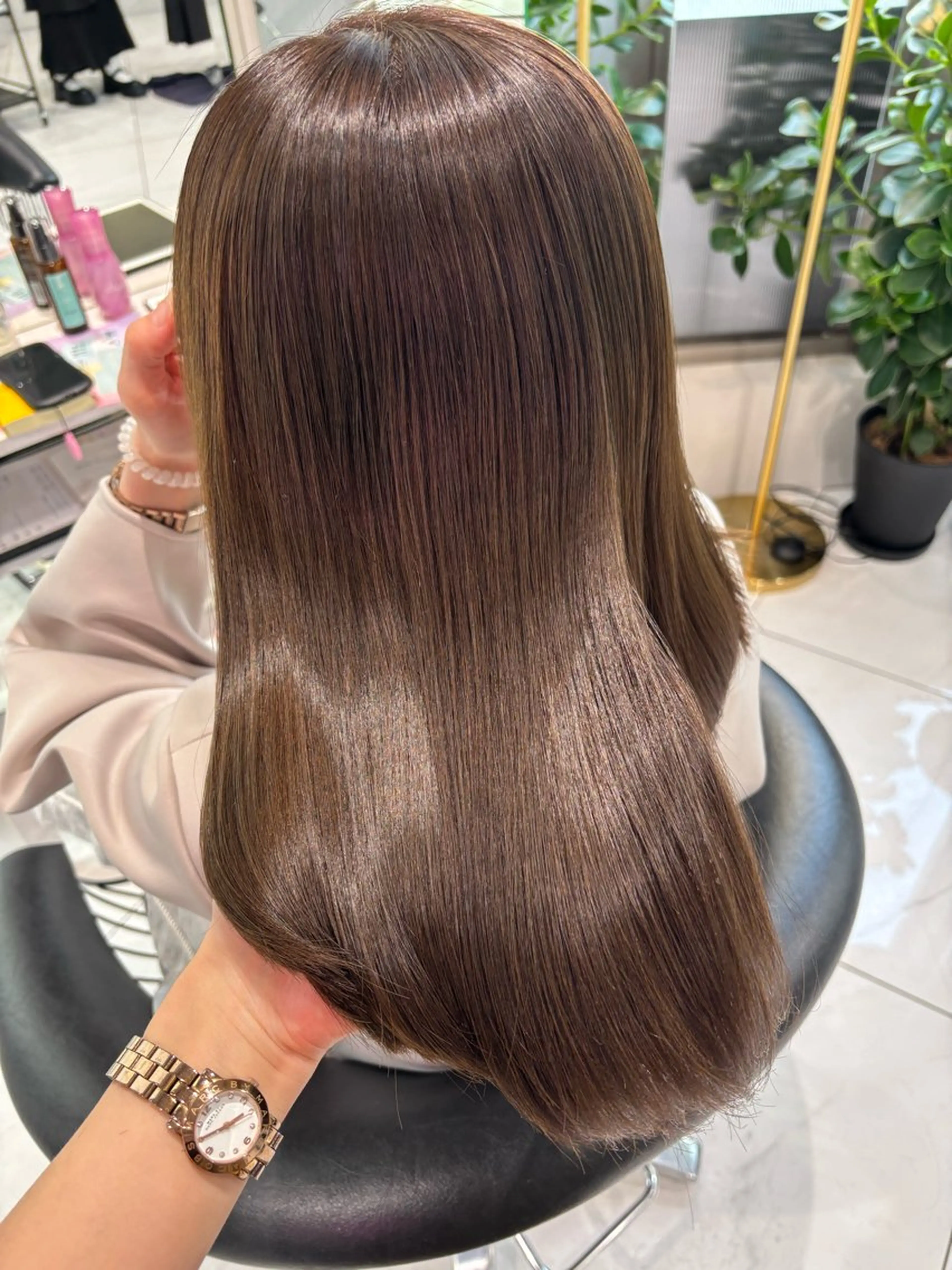 Sakuraෆ˚* 艶カラー×まつパ💖のヘアスタイル