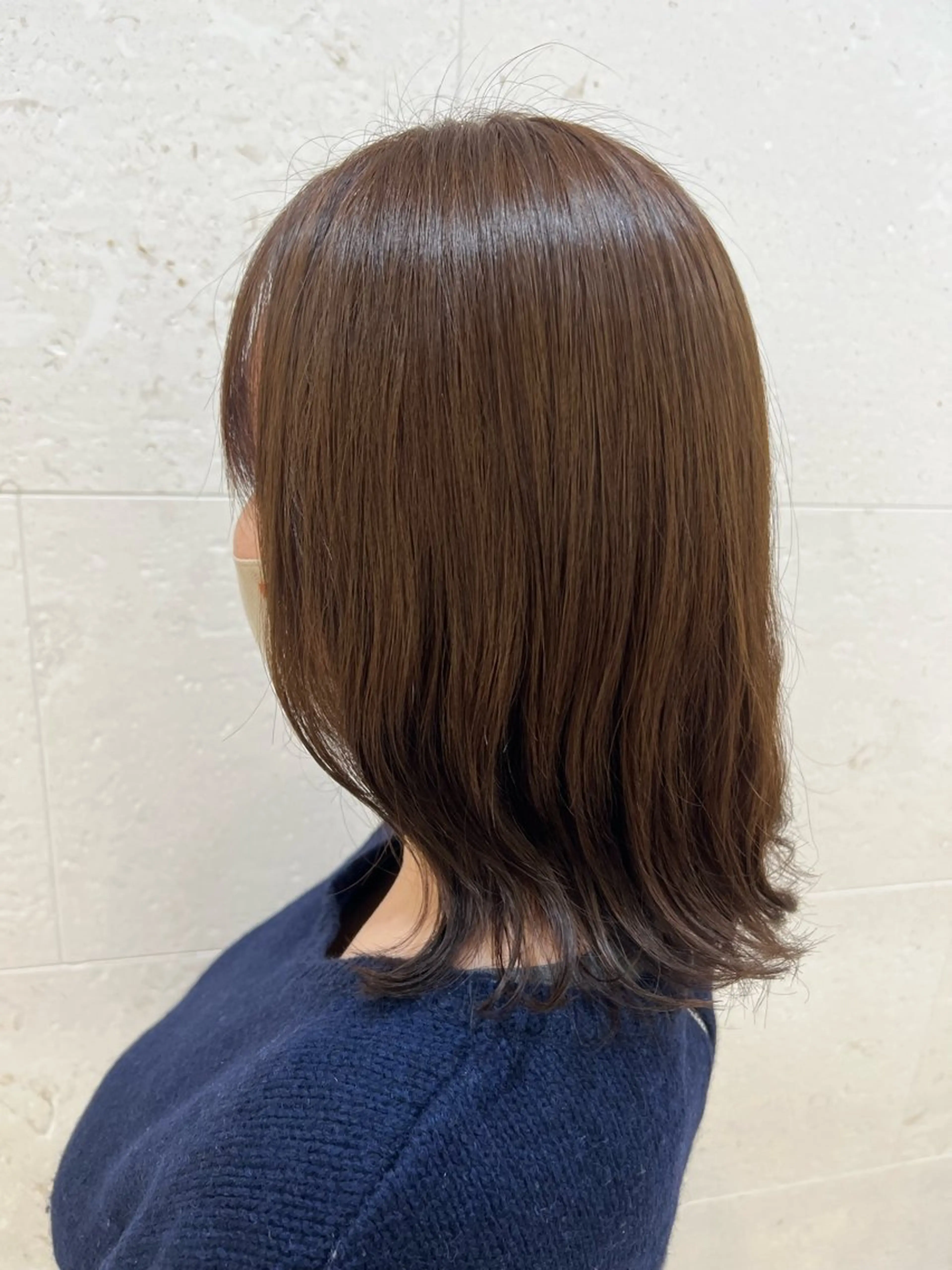セミロング カラー ラベンダーカラー ヘアカラー 鈴木 愛華のヘアスタイル
