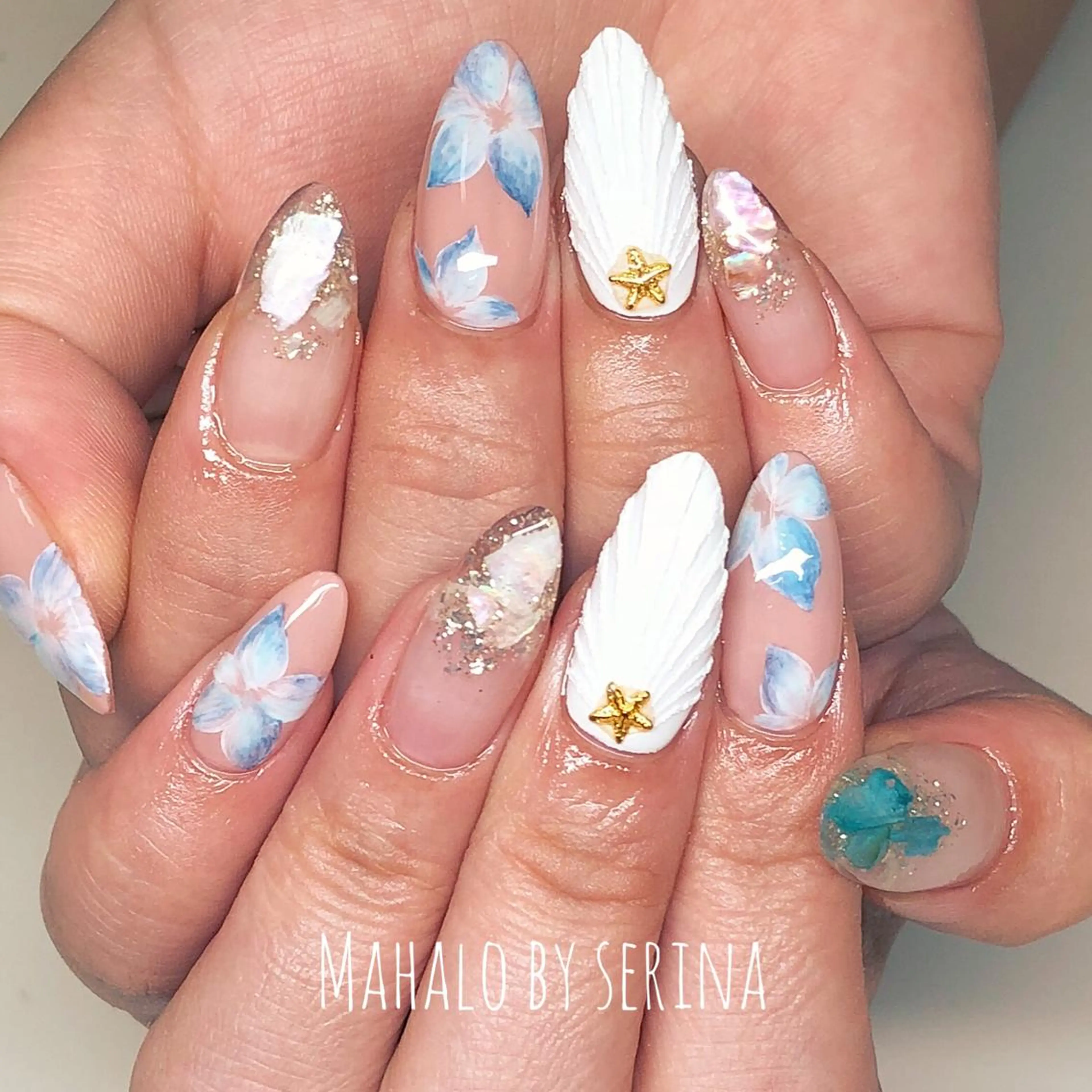 セミロング カラー ネイル SUNNY BAE. SERINAのネイルデザイン