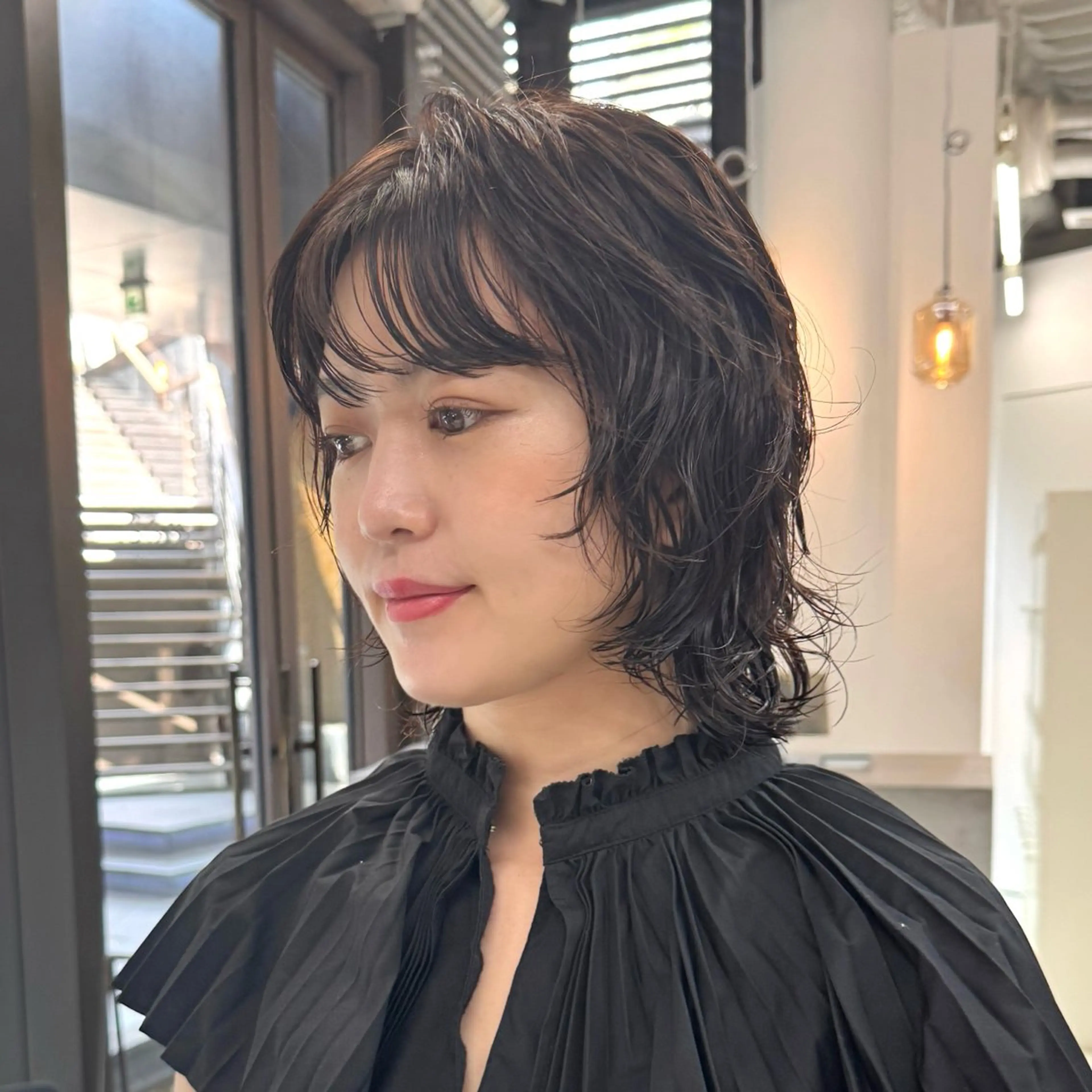 ミディアム パーマ ミディアムパーマ ボブ ウルフカット カット パーマ トリートメント ボブ/ショート/ パーマ/shinのヘアスタイル