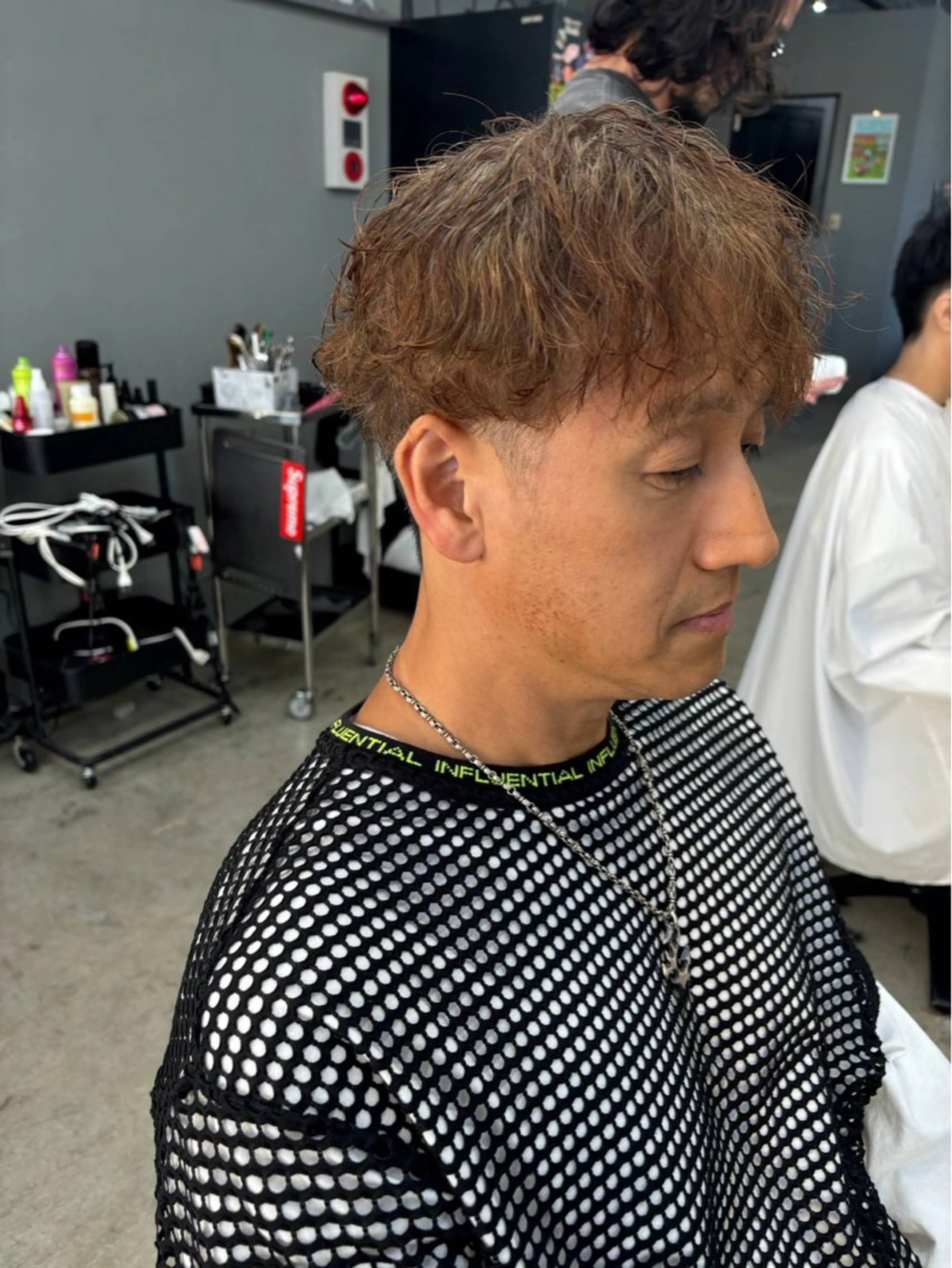 ショート パーマ メンズ カット パーマ メンズ専門サロン wokeのヘアスタイル