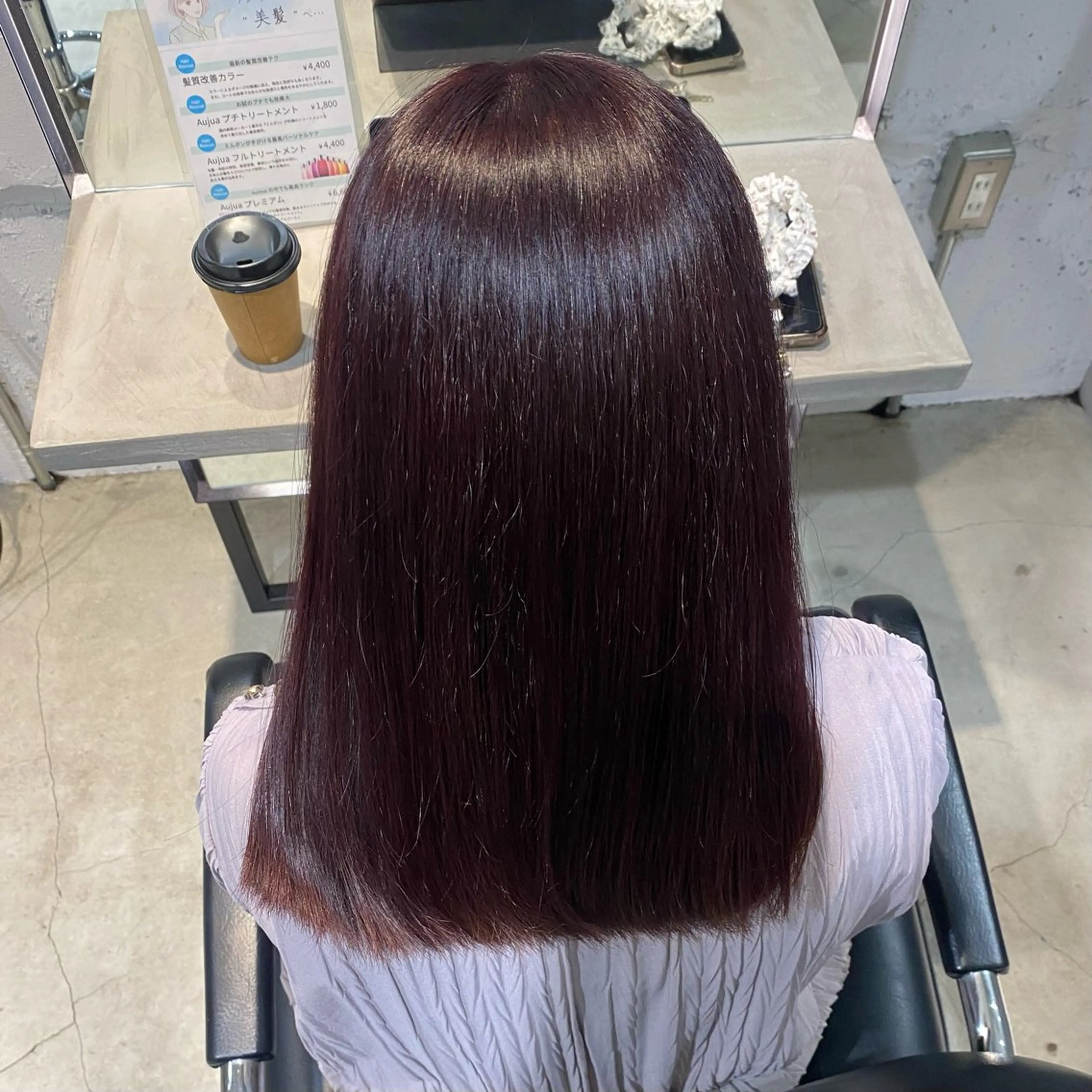 ミディアム はなか こうすけのヘアスタイル