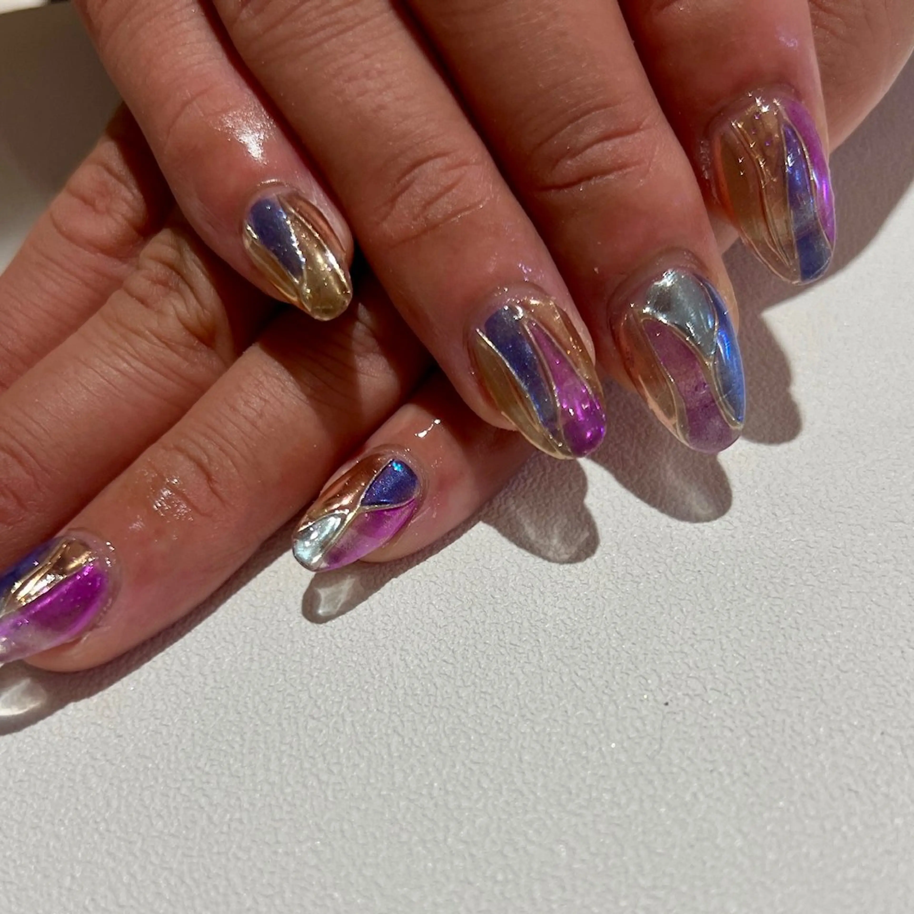 ネイル ジェルネイル 持ち込み ニュアンスネイル パラジェル ハンドネイル 個性派ニュアンス nuts nail所属・【池袋】nuts nail　なつみのネイルデザイン
