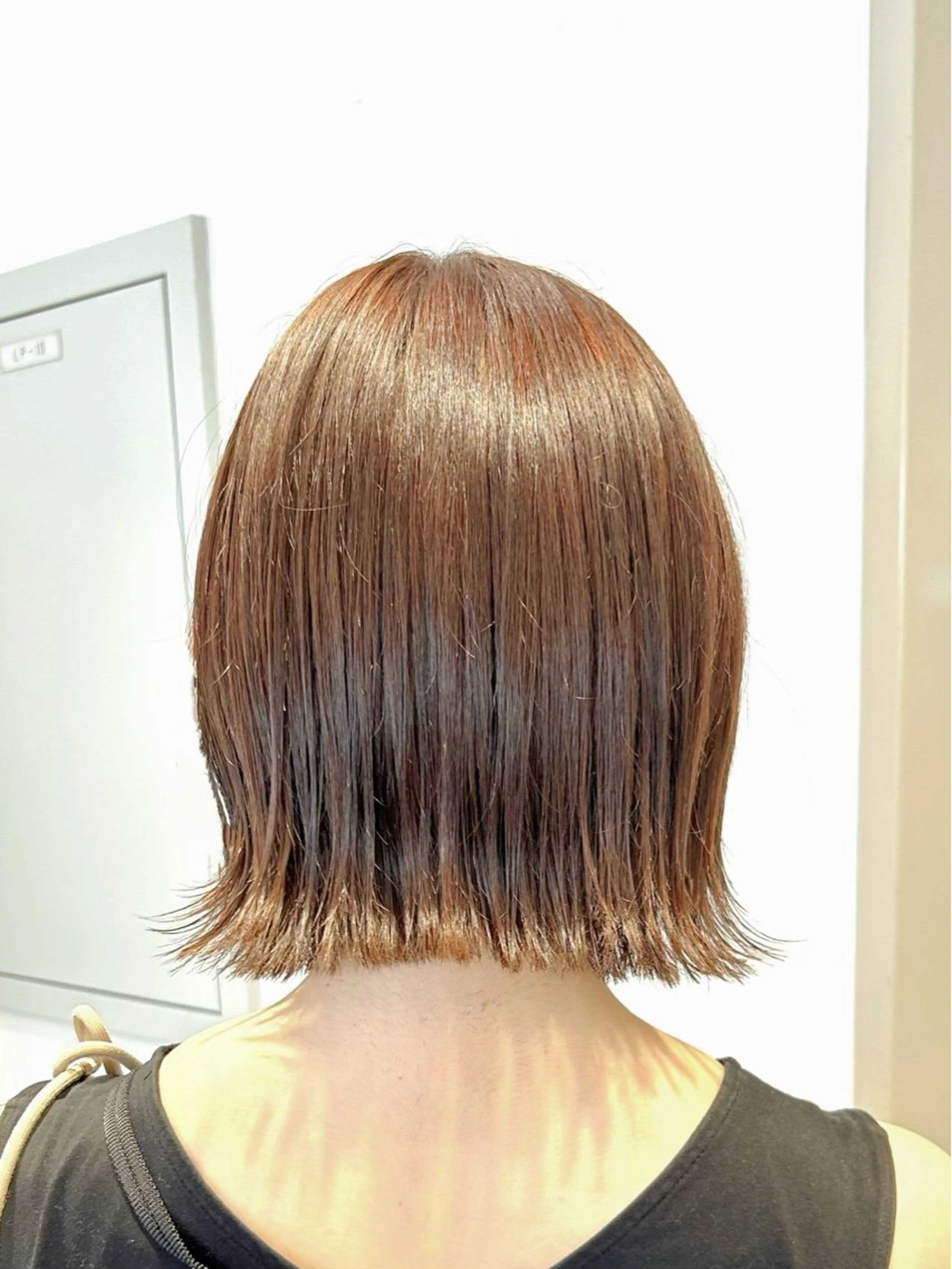 ショート カラー ボブ くびれヘア カット ヘアカラー 結べるくびれボブ/透 明感カラーtaigaのヘアスタイル