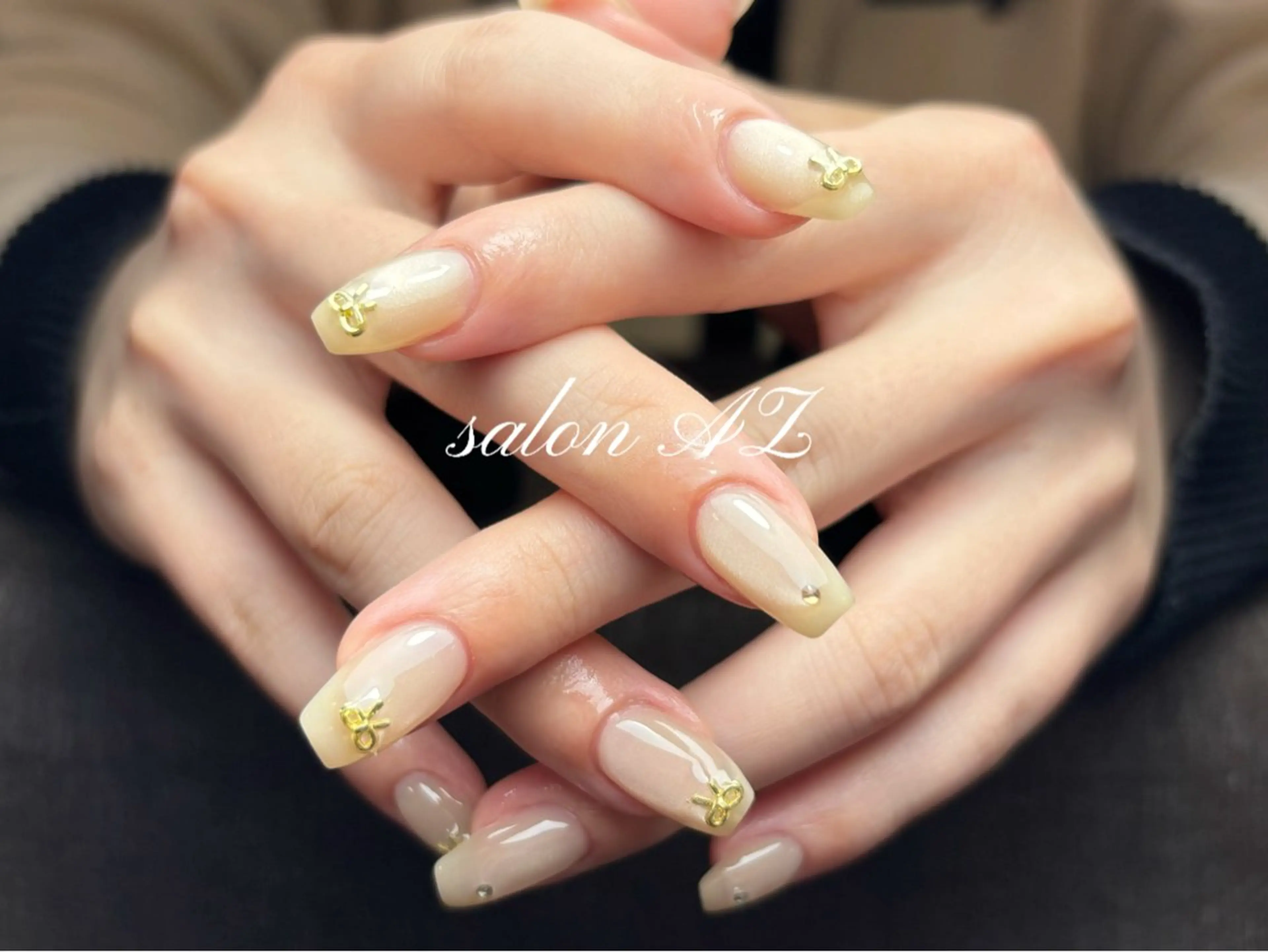ネイル 桜ネイル 長さ出し フットネイル フレンチネイル ジェルネイル ハンドネイル salonAZ トップネイリストのネイルデザイン