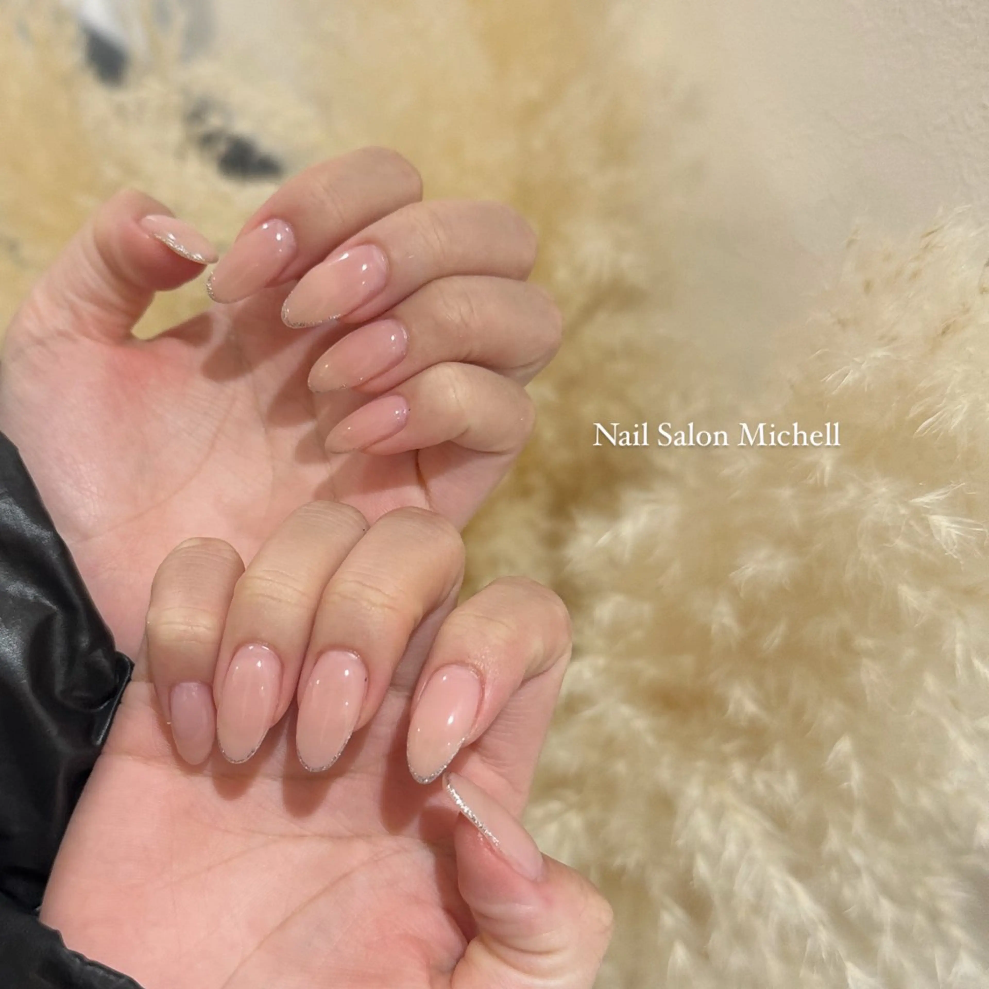 ネイル ラメ(グリッター) シルバー ハンドネイル nail salon Michell所属・nailsalon Michellのネイルデザイン