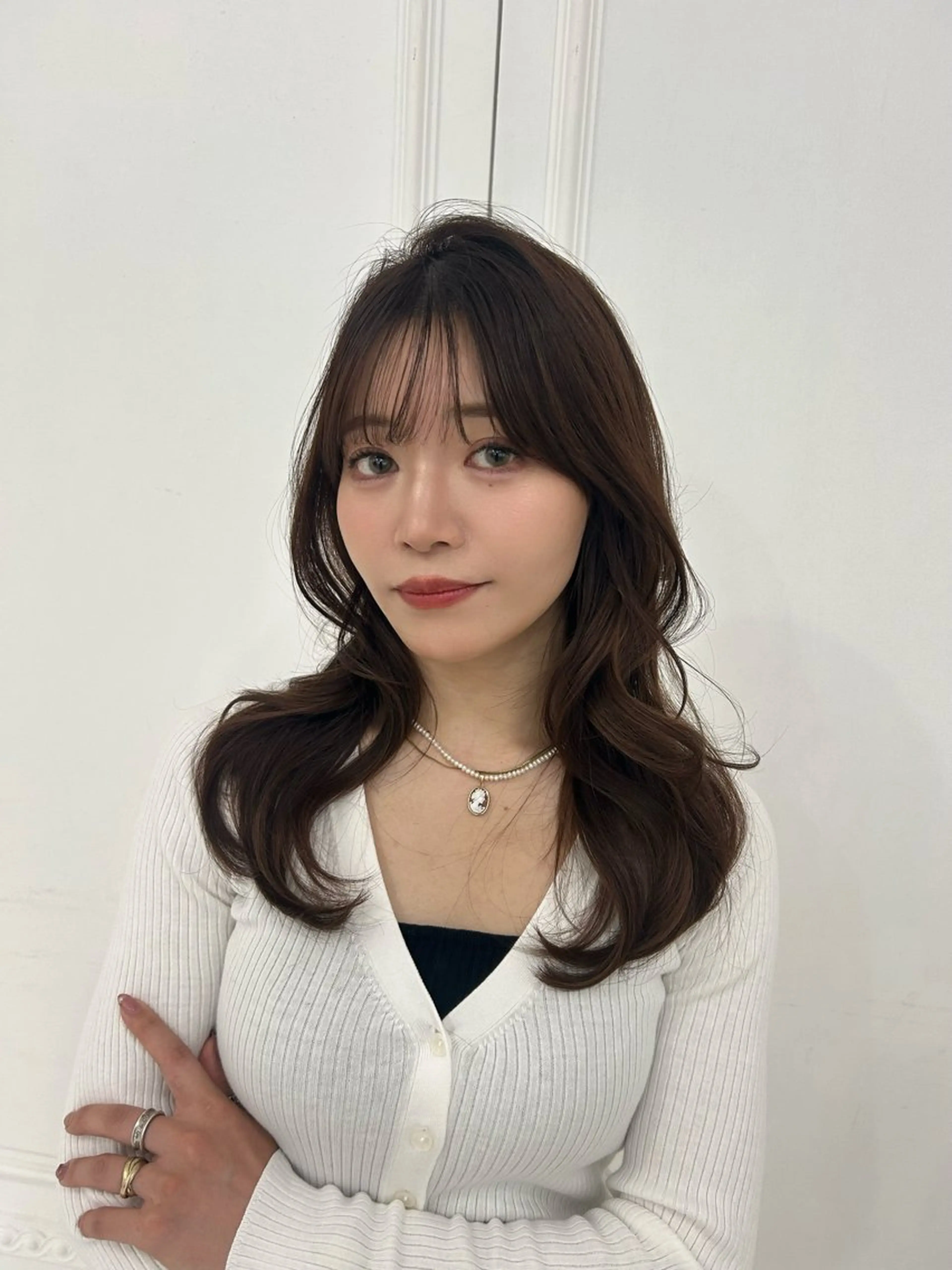 セミロング カット ヘアカラー トリートメント 🎀大竹美侑/顔まわ りカット/レイヤーのヘアスタイル