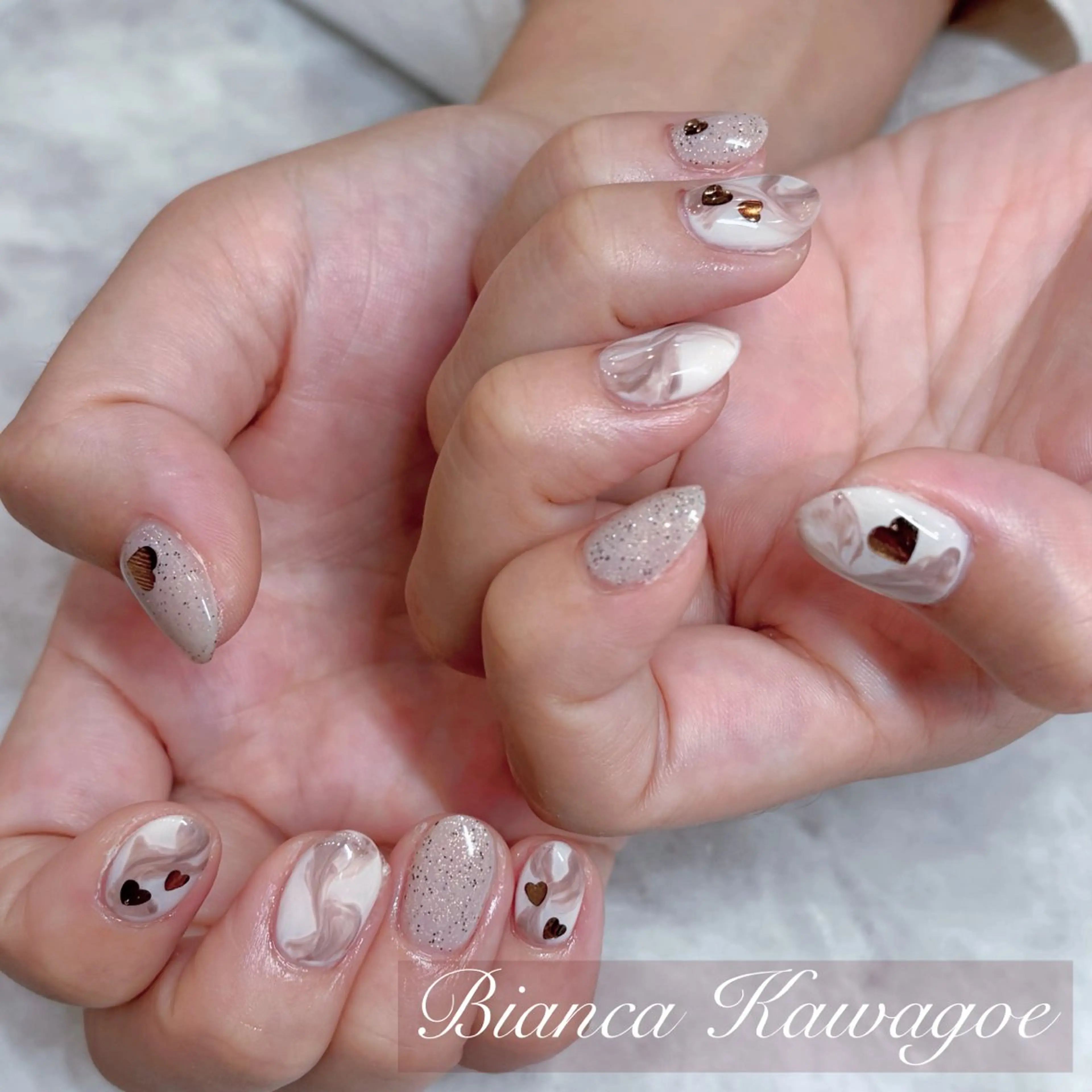 ネイル ハンドネイル Bianca川越 🍓Nakasoneのネイルデザイン