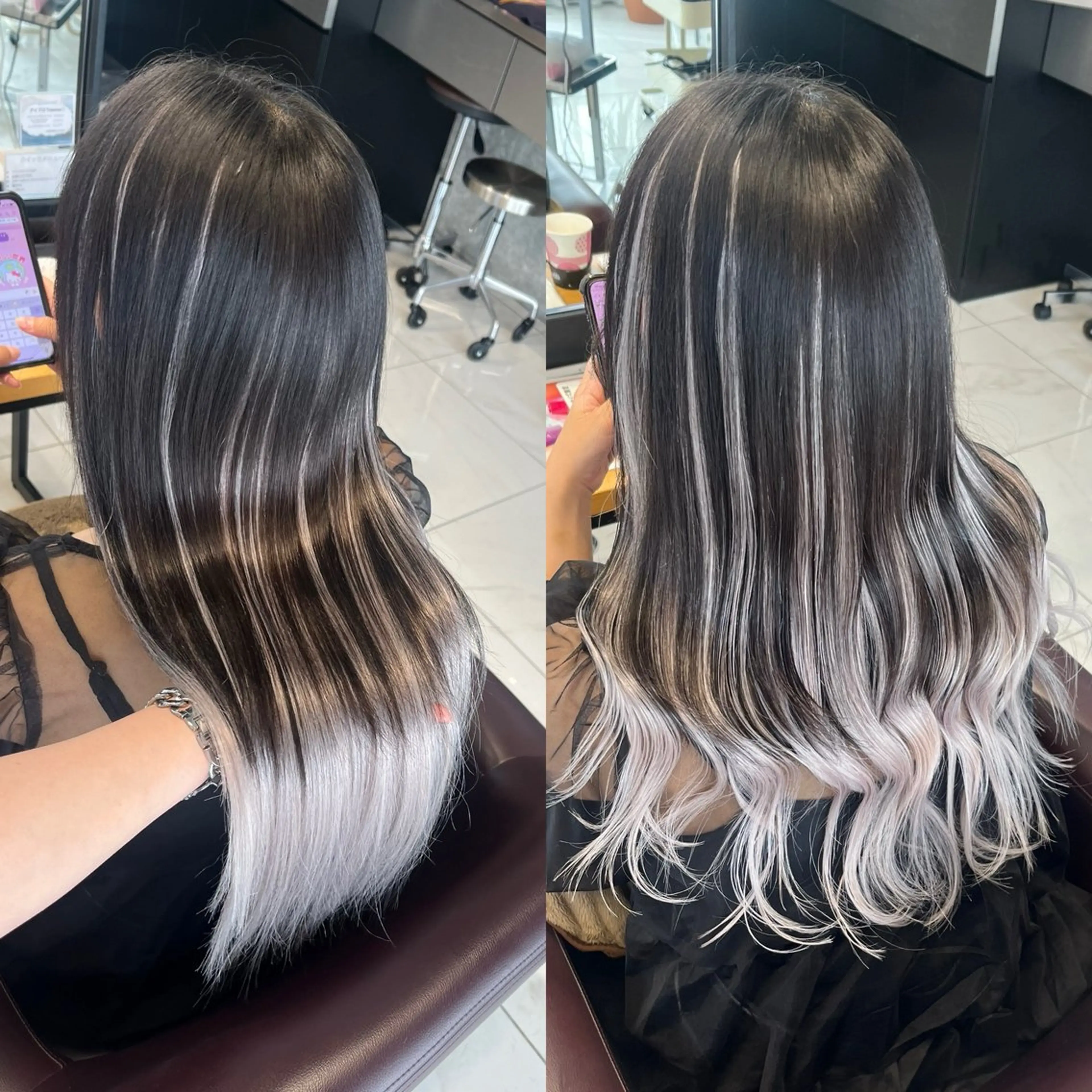 ロング カラー ヘアカラー エクステ りおな/エクステ /ミルクティーカラーのヘアスタイル