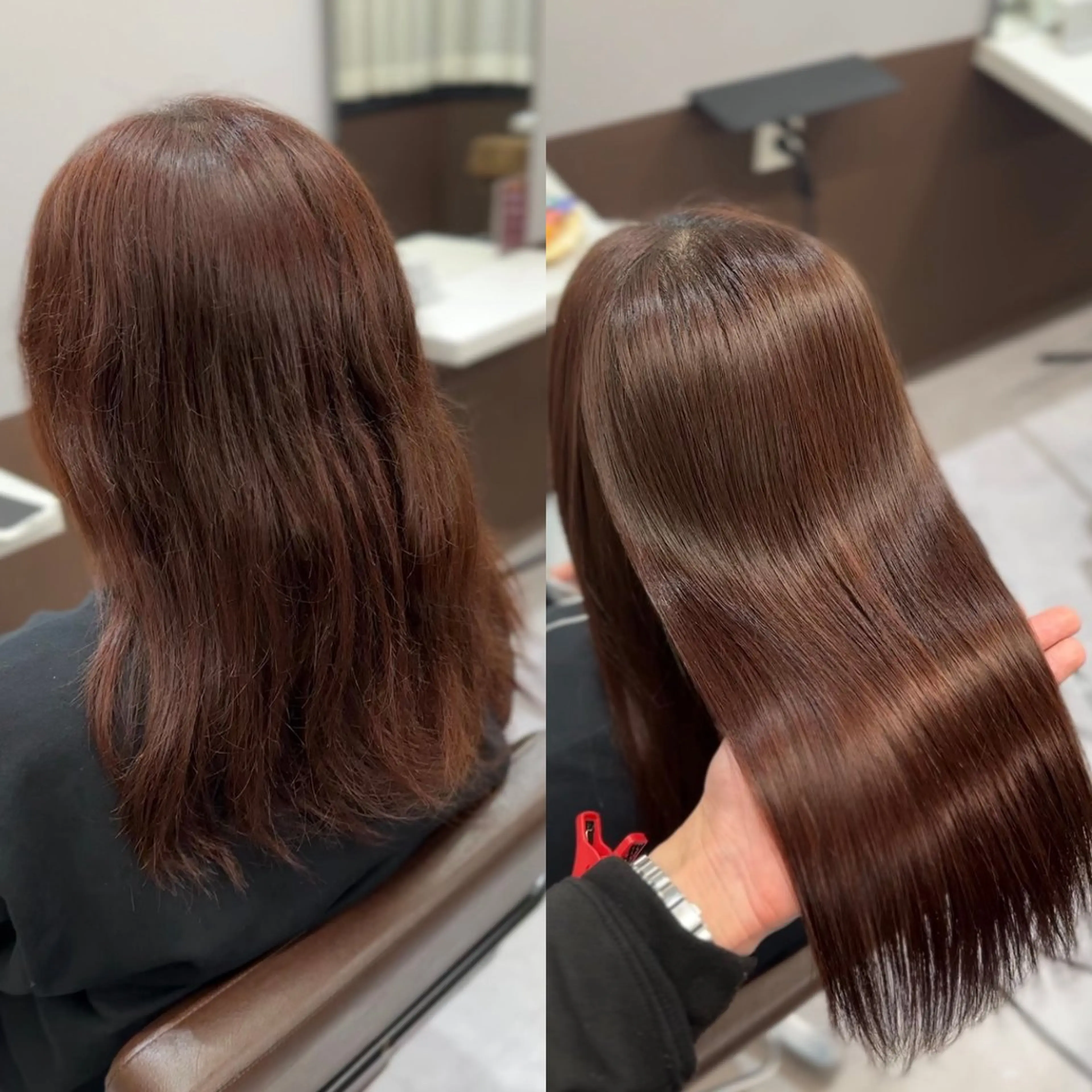 ミディアム カット ヘアカラー トリートメント 💎艶髪💎縮毛矯正 /髪質改善/ひかるのヘアスタイル