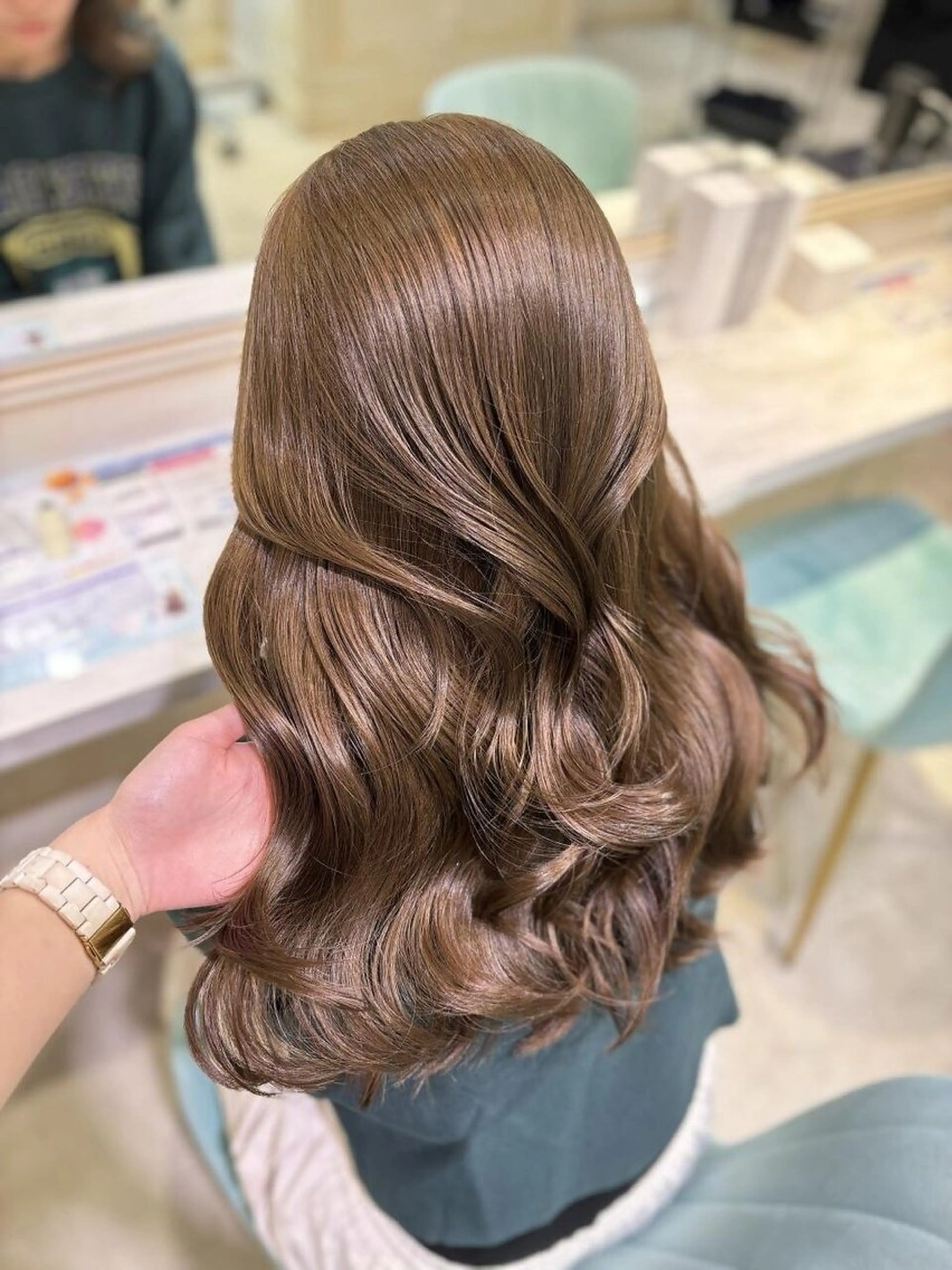 ロング カラー ベージュカラー ブリーチ 透明感カラー ダブルカラー ブリーチなしカラー ヘアカラー ブリーチなし/専門店 ASOBIのヘアスタイル