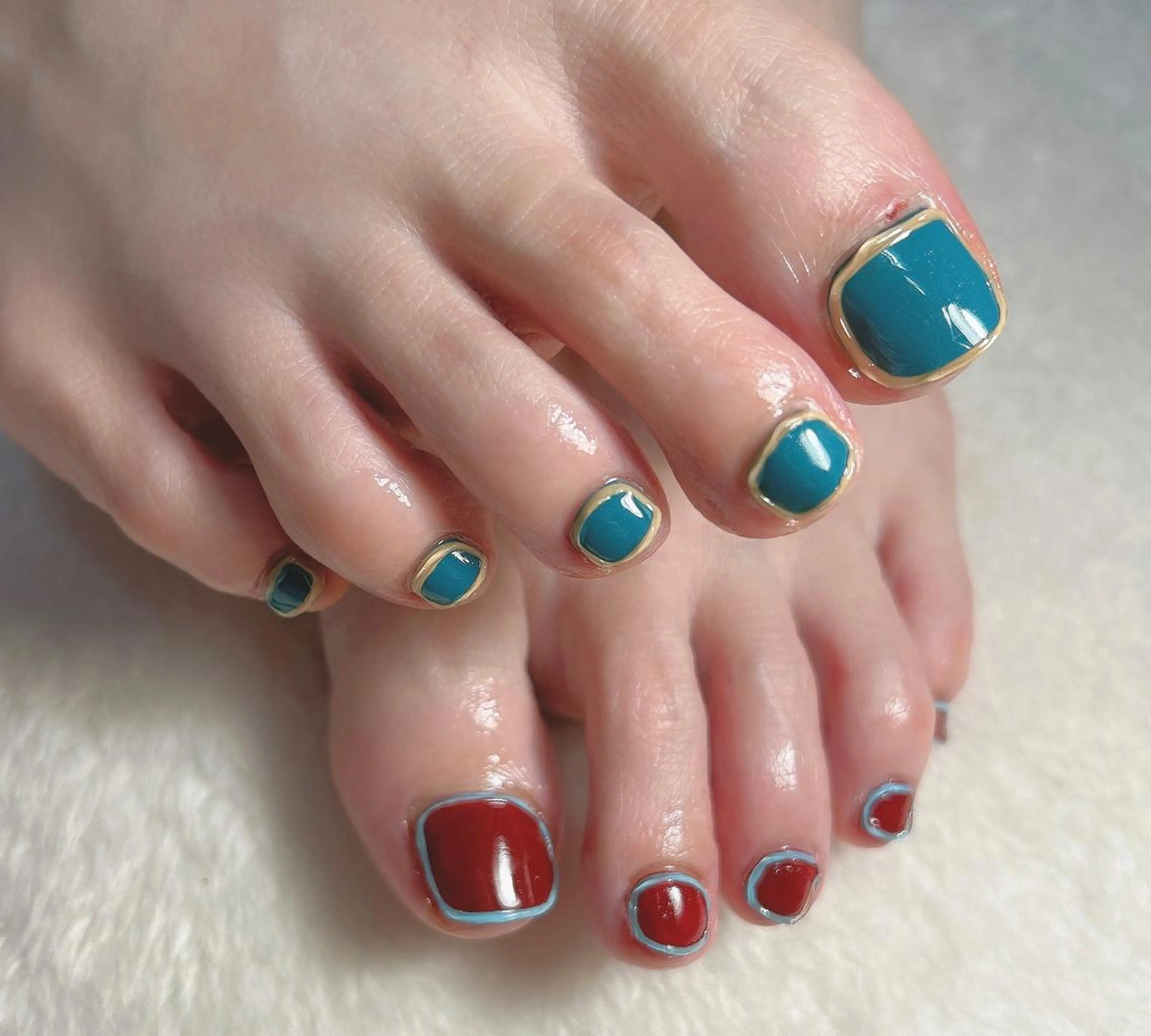 ネイル ぷっくりネイル フットネイル reve あやののネイルデザイン