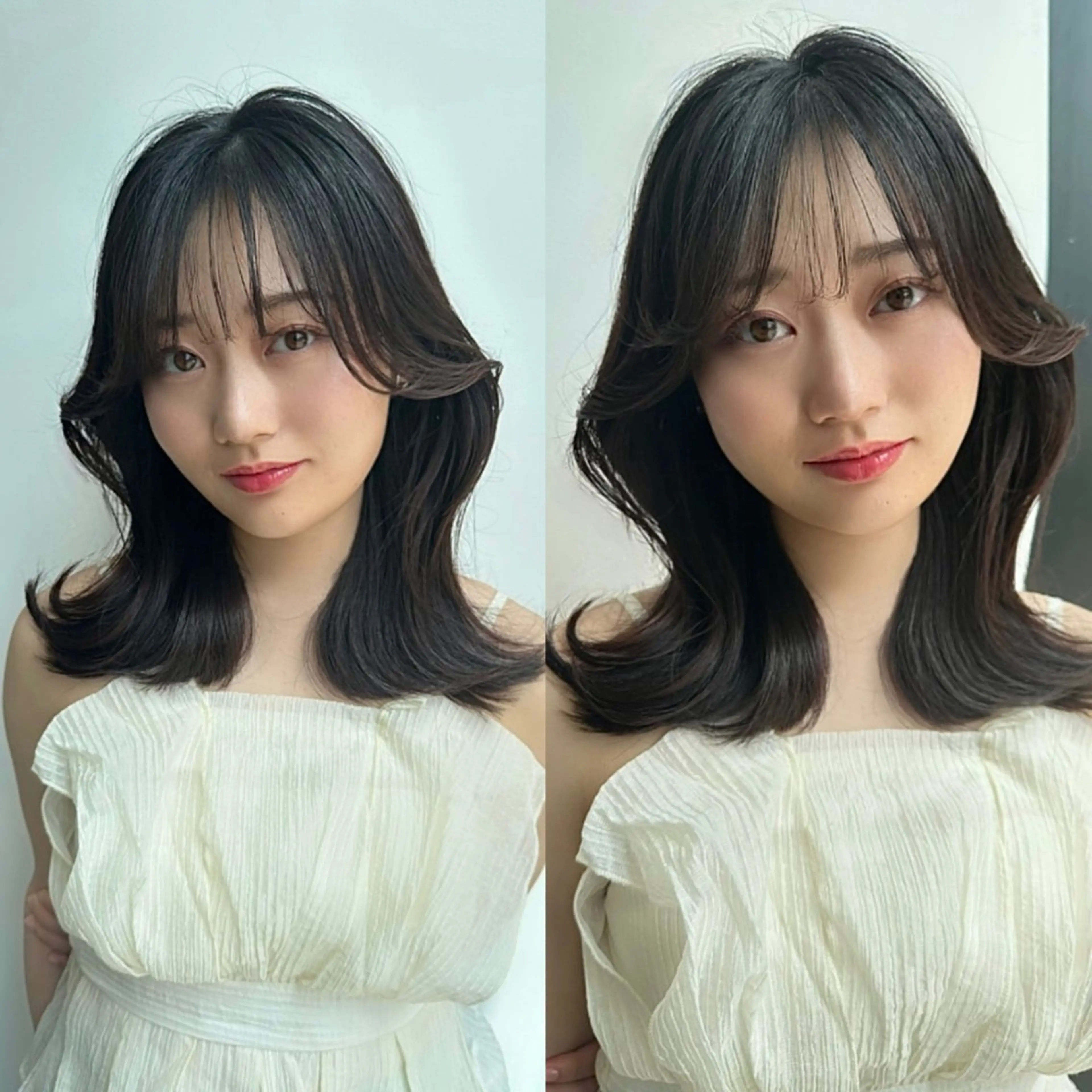 ミディアム カラー くびれヘア レイヤーカット カット ヘアカラー トリートメント 💎銀座/レイヤー/ AYAKI💎のヘアスタイル