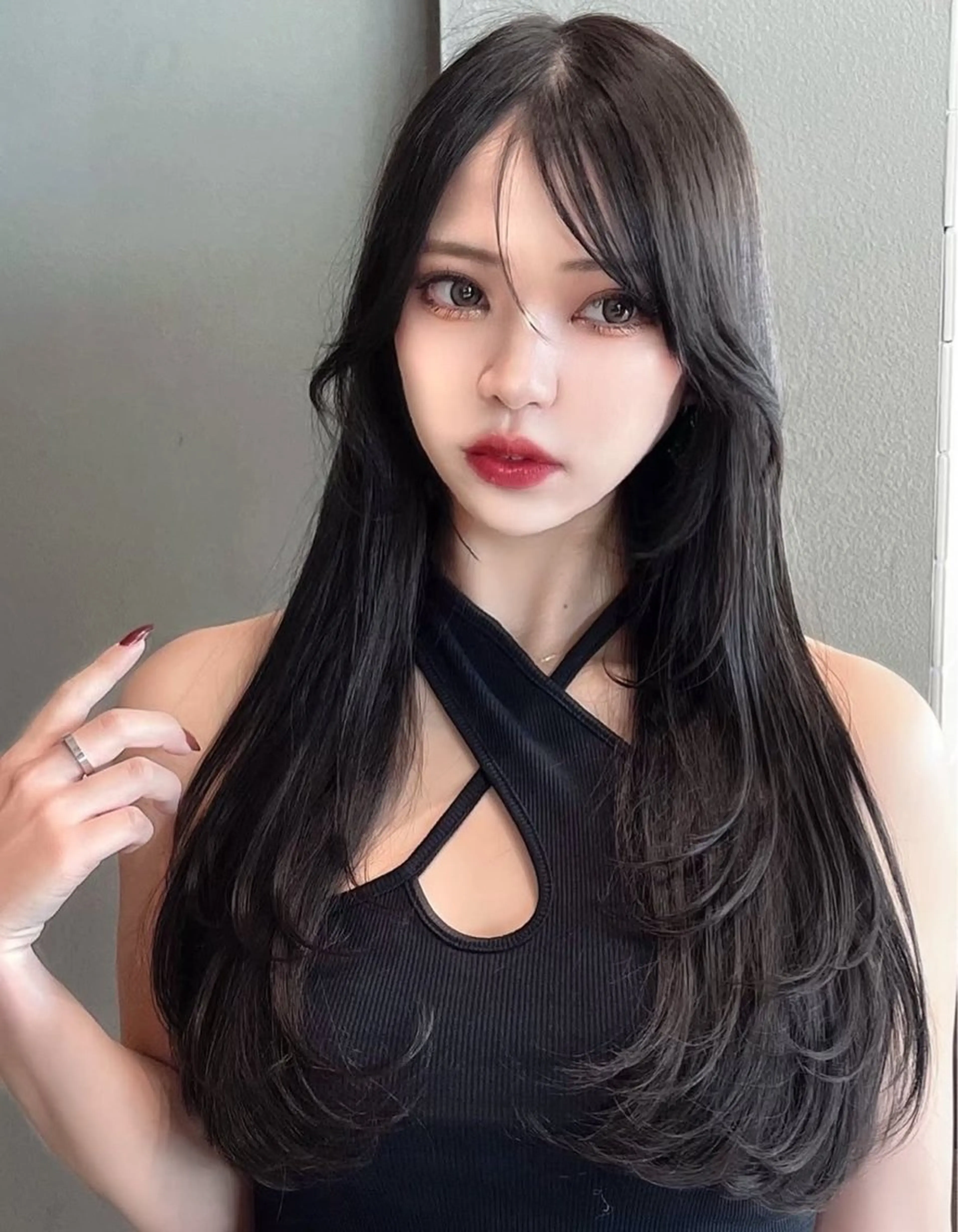 ロング カット トリートメント 韓国レイヤー/ボブ 髪質改善/TAKAのヘアスタイル