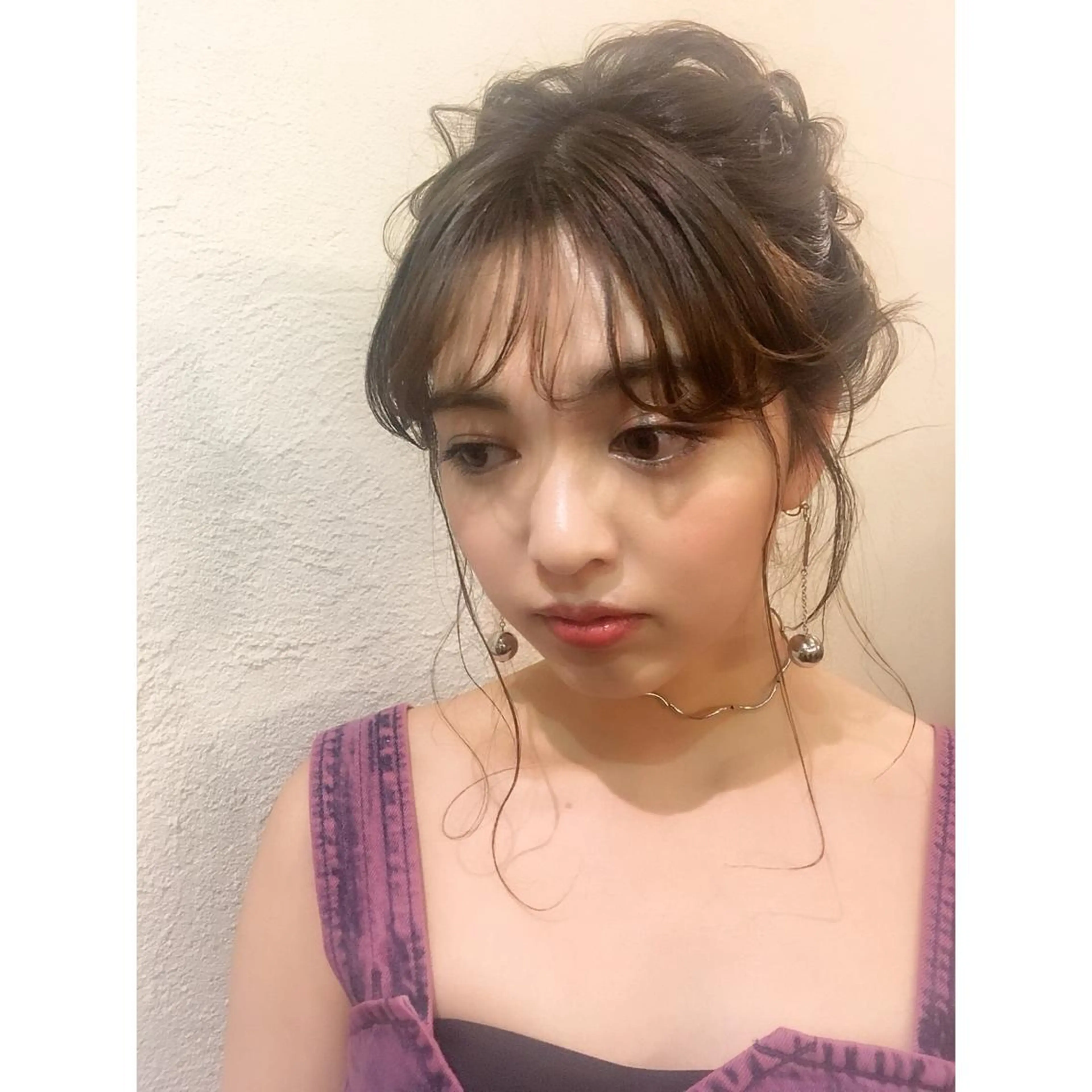 ミディアム カラー ヘアアレンジ EMANON天神所属・Hitomi Ezakiのヘアスタイル