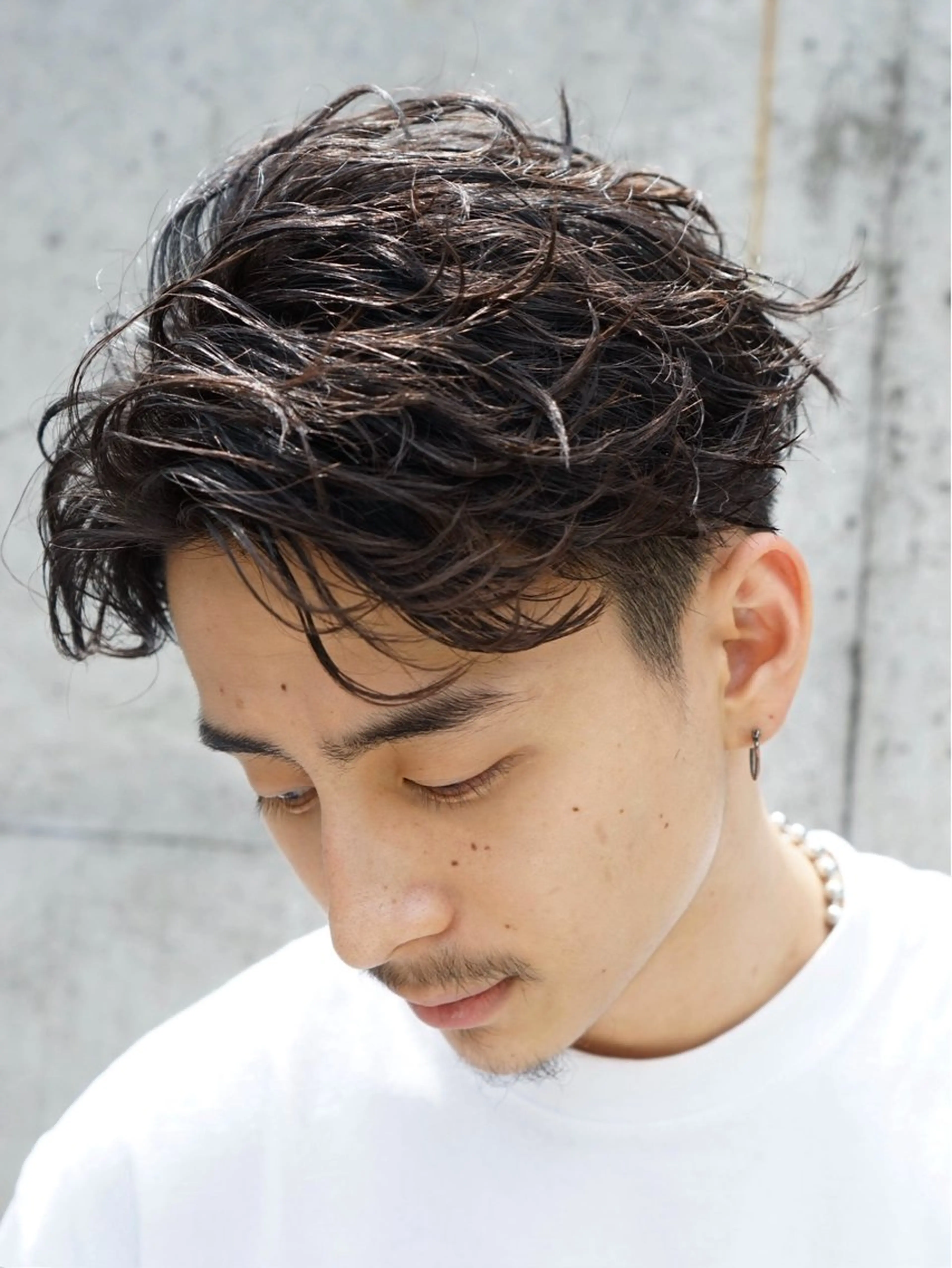 ショート パーマ メンズ カット パーマ fifth 原宿　【フィフス】所属・fifth/メンズ パーマ/川﨑泰就のヘアスタイル