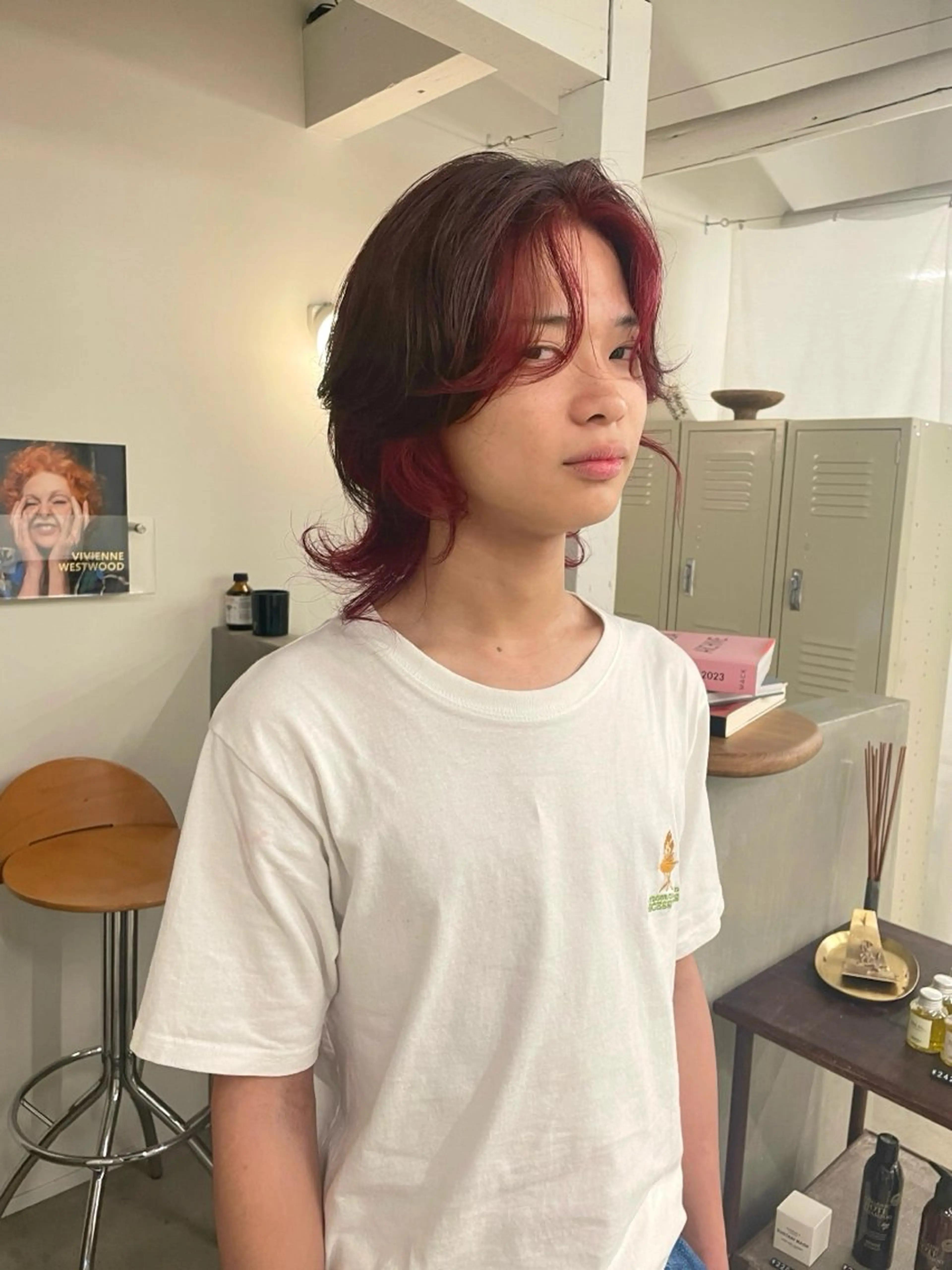 ミディアム カラー ヘアカラー トリートメント ヘアセット tonari所属・ブリーチモデル/ カットモデル/Riaのヘアスタイル