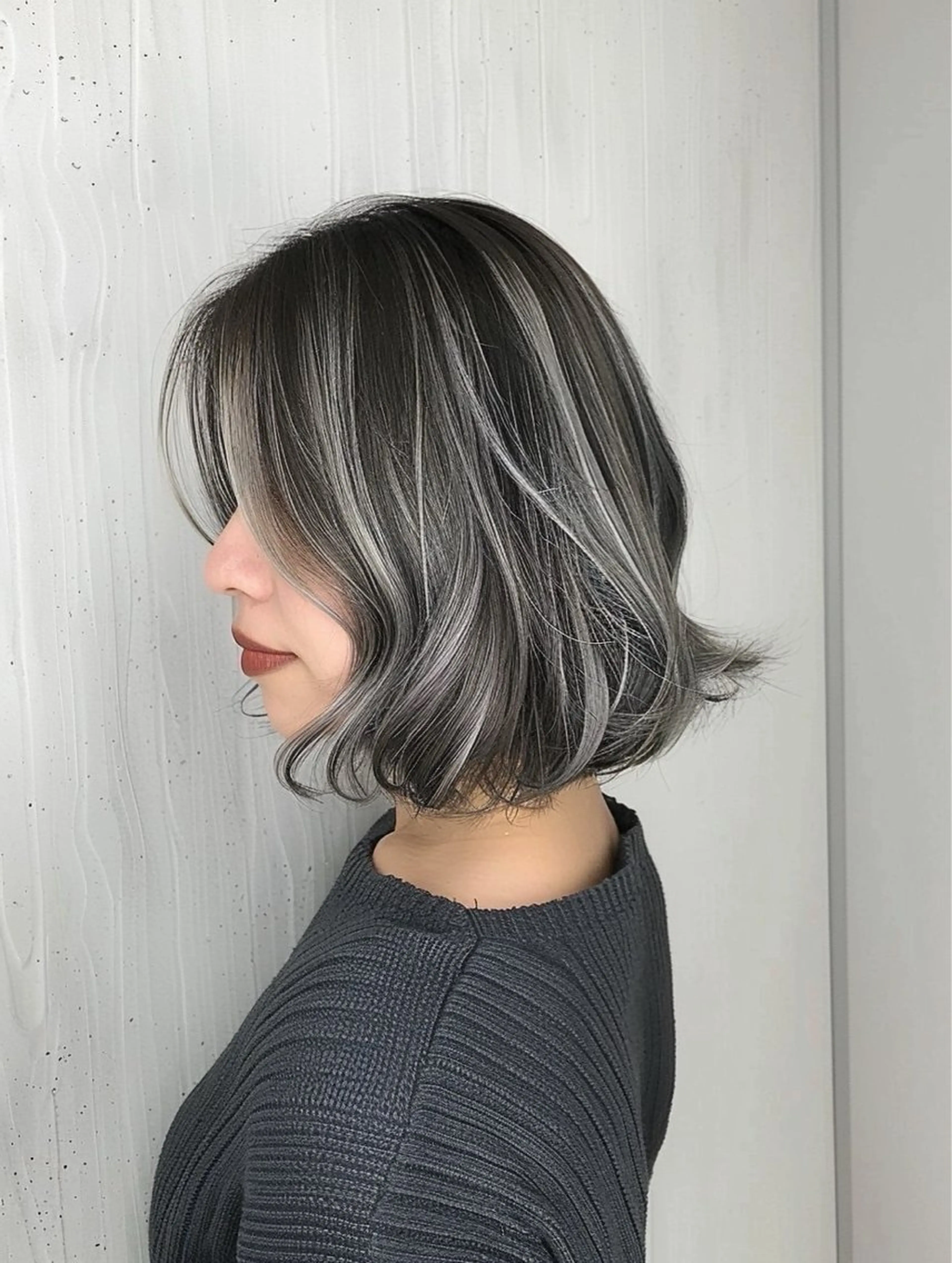 ミディアム カラー カット ヘアカラー トリートメント 顔まわり/レイヤー 🌼MIU🌼のヘアスタイル